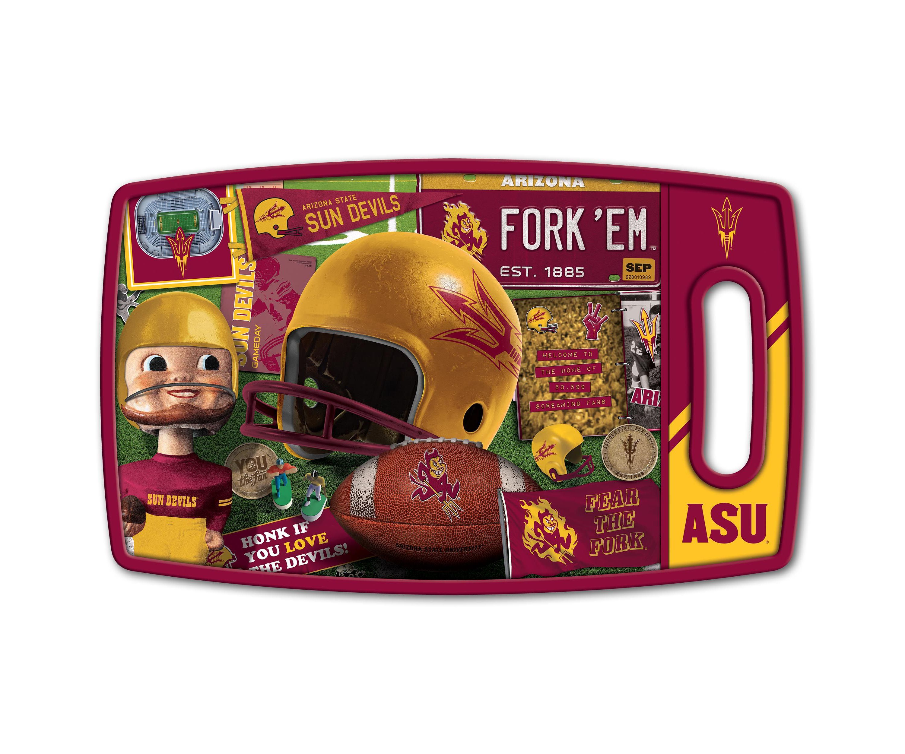 YouTheFan NCAA Arizona State Sun Devils Retro Series Cutting Board