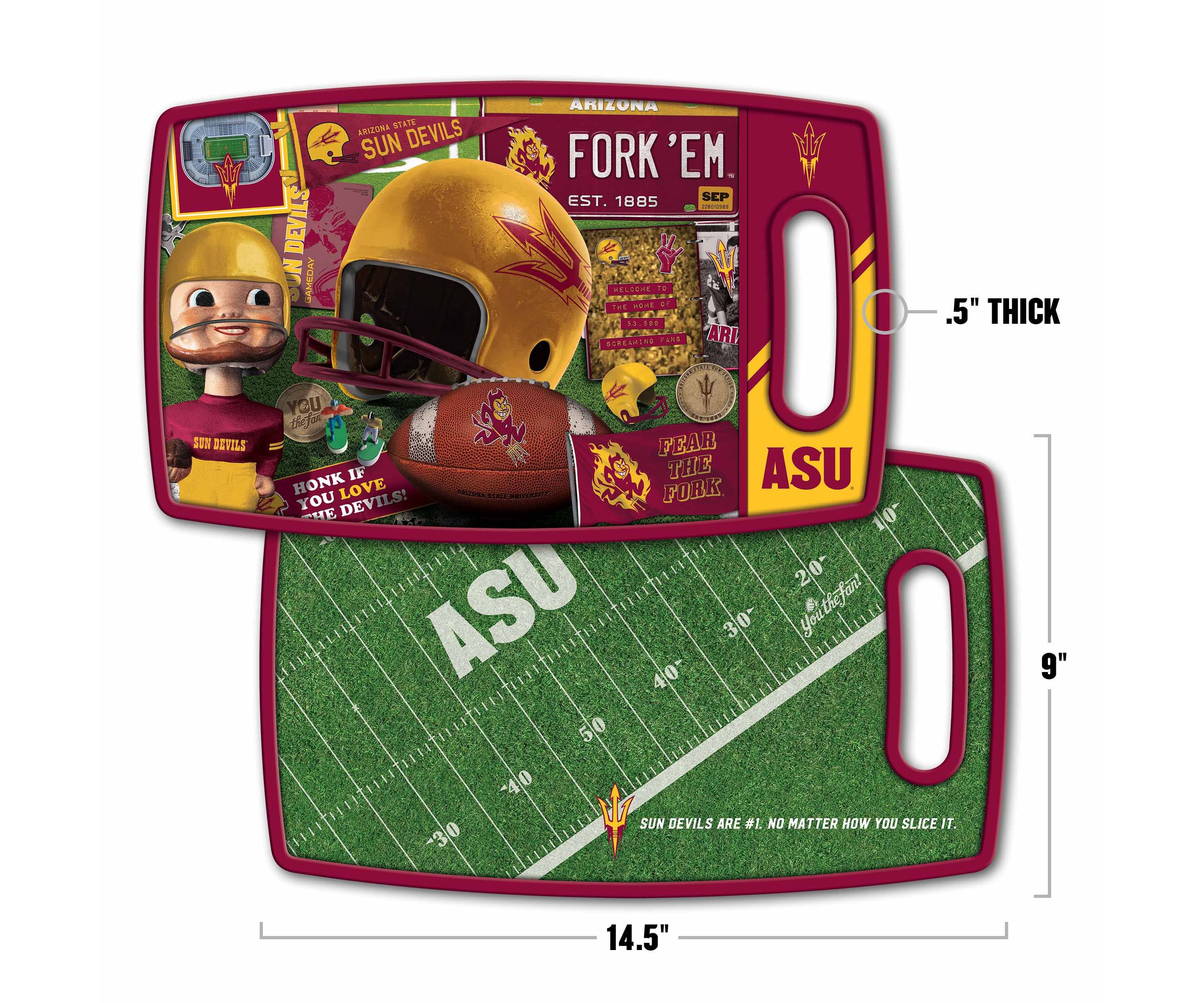 YouTheFan NCAA Arizona State Sun Devils Retro Series Cutting Board