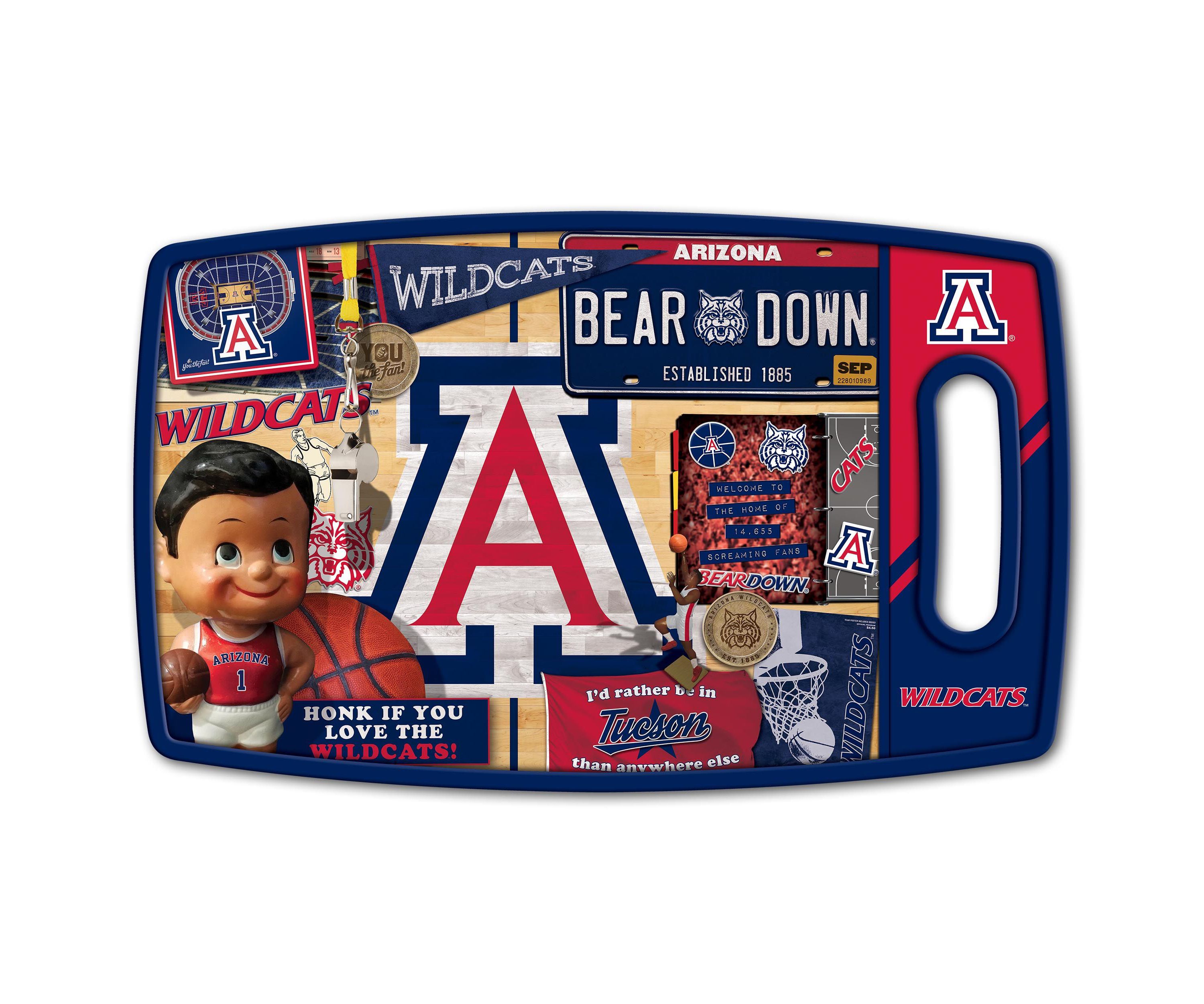 YouTheFan NCAA Arizona Wildcats Retro Series Cutting Board