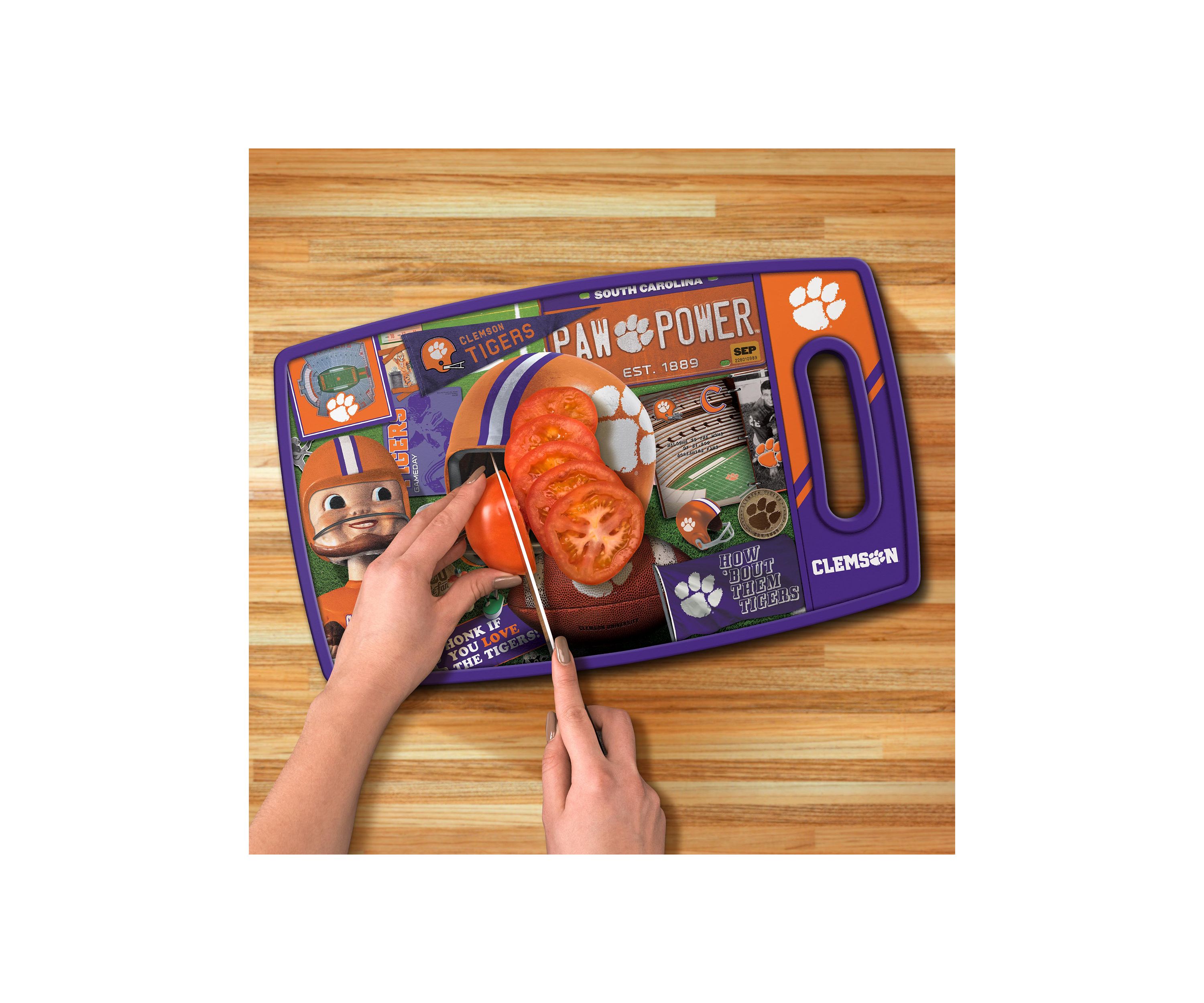 YouTheFan NCAA Clemson Tigers Retro Series Cutting Board