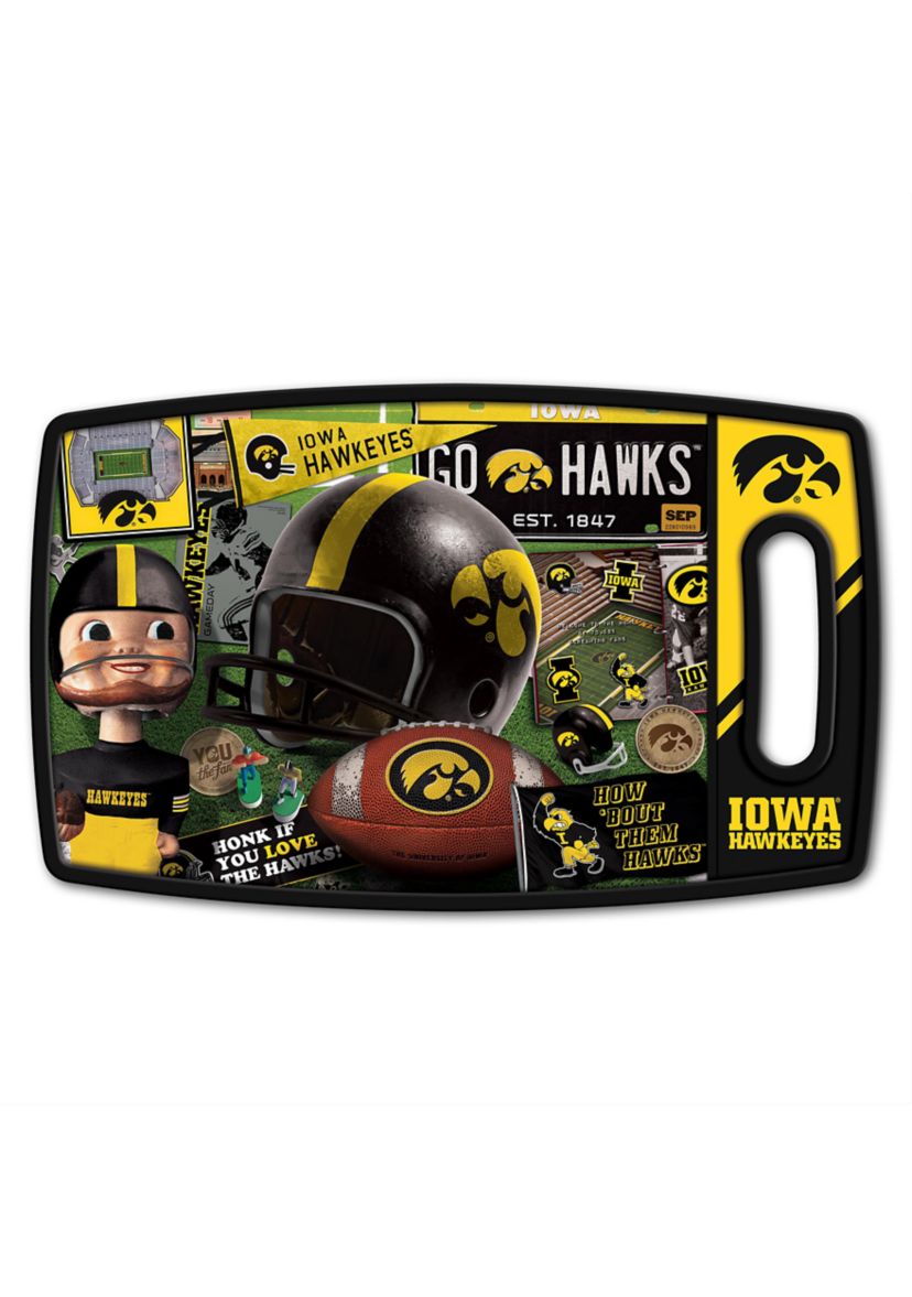 YouTheFan NCAA Iowa Hawkeyes Retro Series Cutting Board