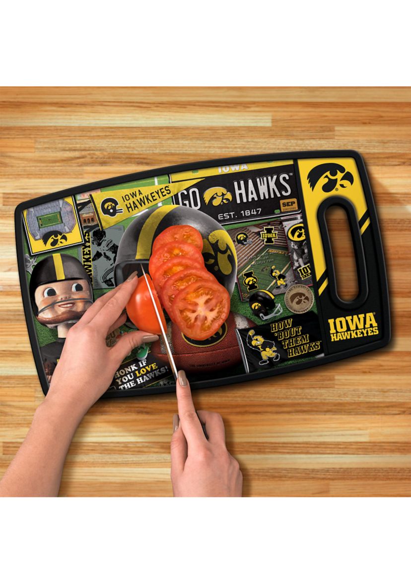 YouTheFan NCAA Iowa Hawkeyes Retro Series Cutting Board
