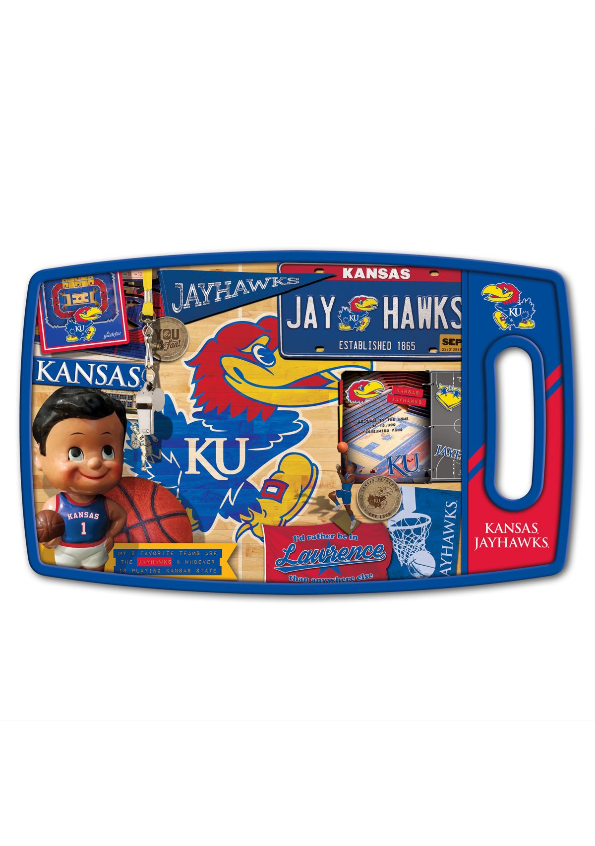 YouTheFan NCAA Kansas Jayhawks Retro Series Cutting Board