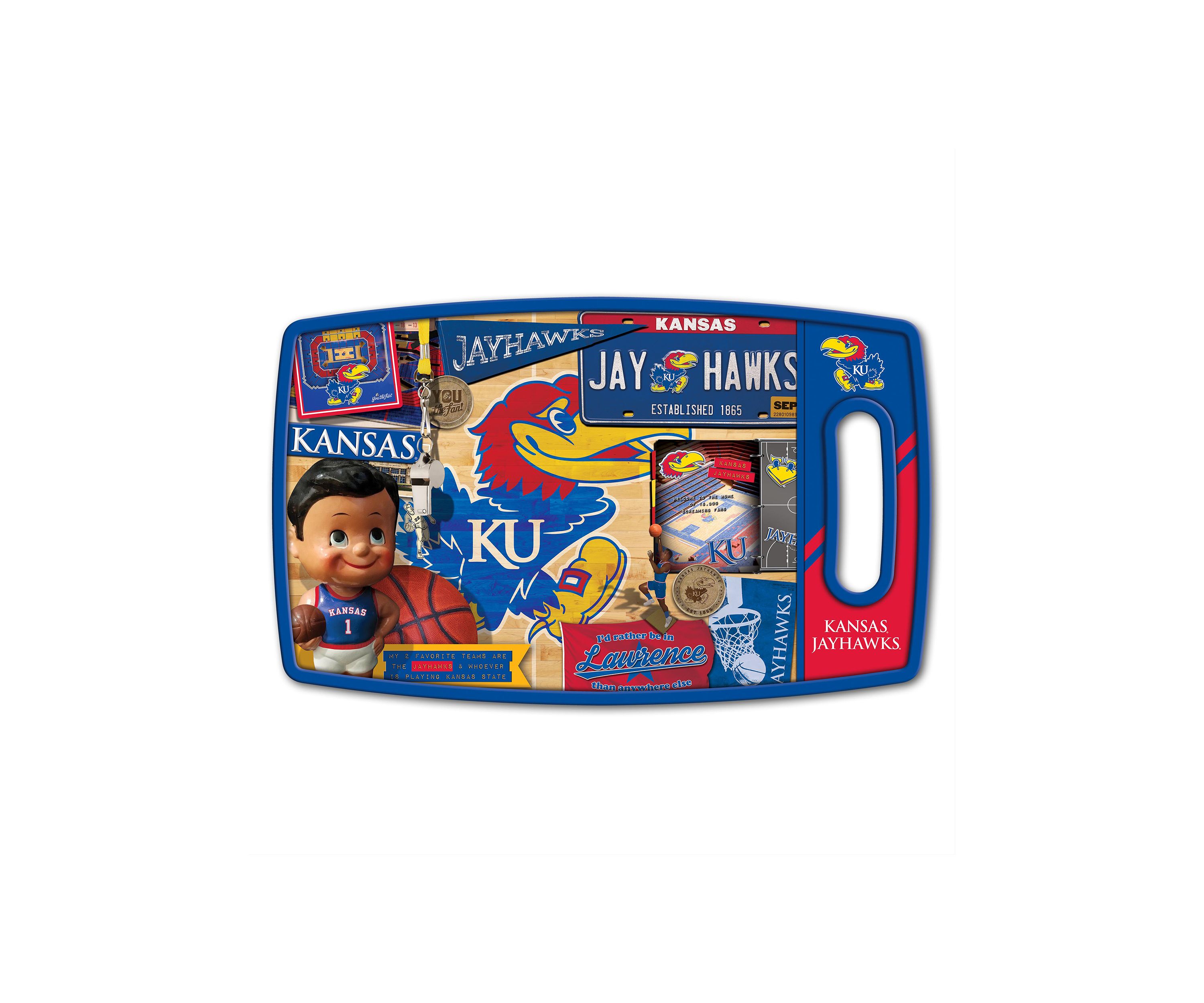 YouTheFan NCAA Kansas Jayhawks Retro Series Cutting Board