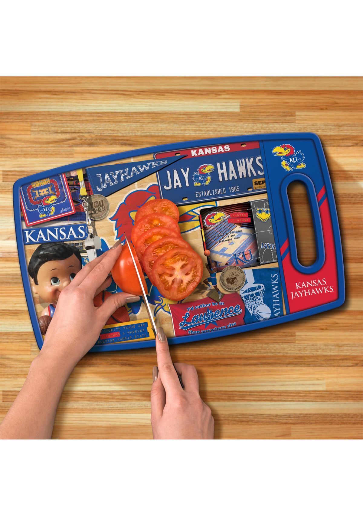 YouTheFan NCAA Kansas Jayhawks Retro Series Cutting Board