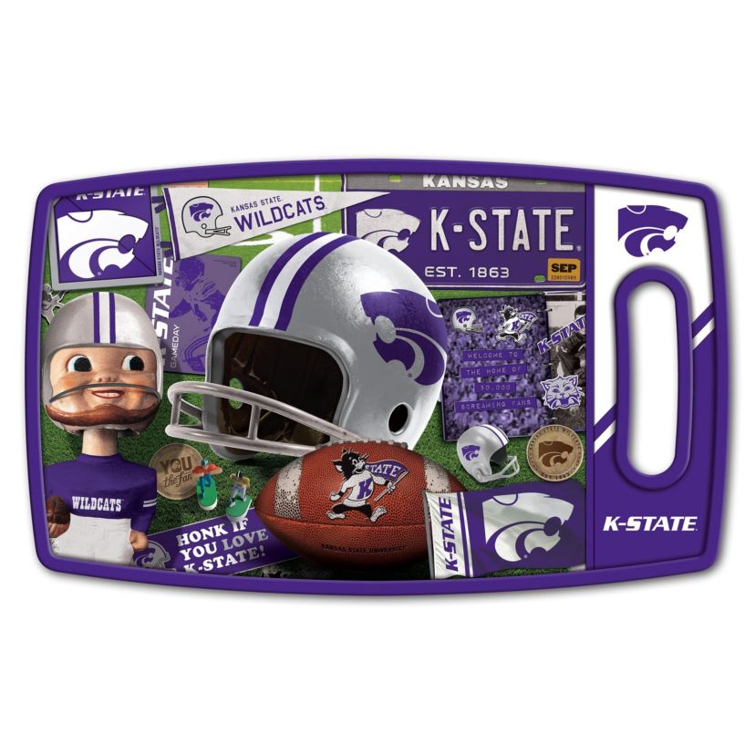 YouTheFan NCAA Kansas State Wildcats Retro Series Cutting Board