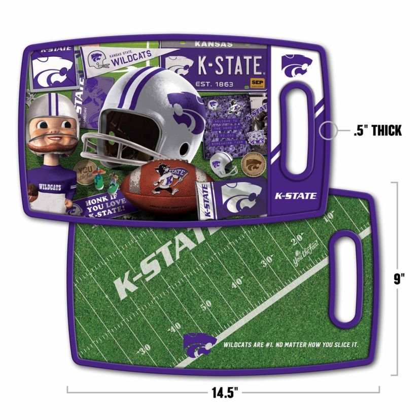 YouTheFan NCAA Kansas State Wildcats Retro Series Cutting Board