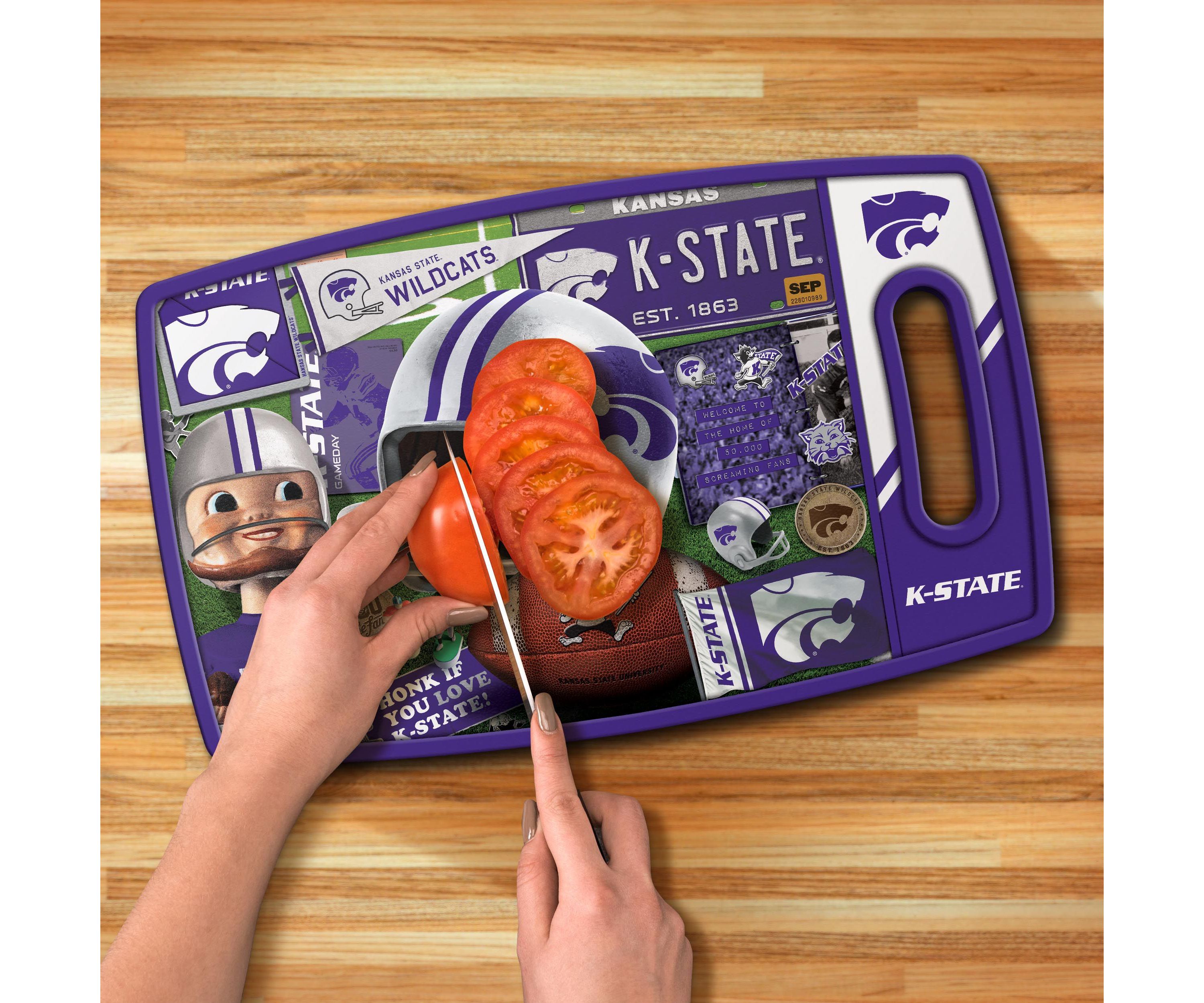 YouTheFan NCAA Kansas State Wildcats Retro Series Cutting Board