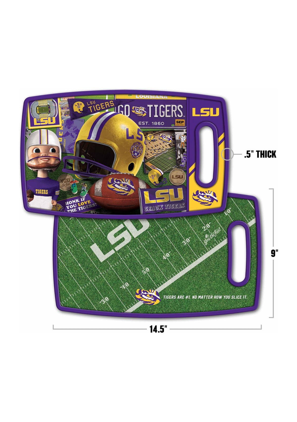 YouTheFan NCAA LSU Tigers Retro Series Cutting Board