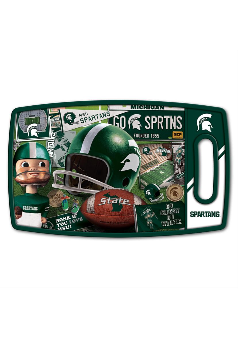 YouTheFan NCAA Michigan State Spartans Retro Series Cutting Board
