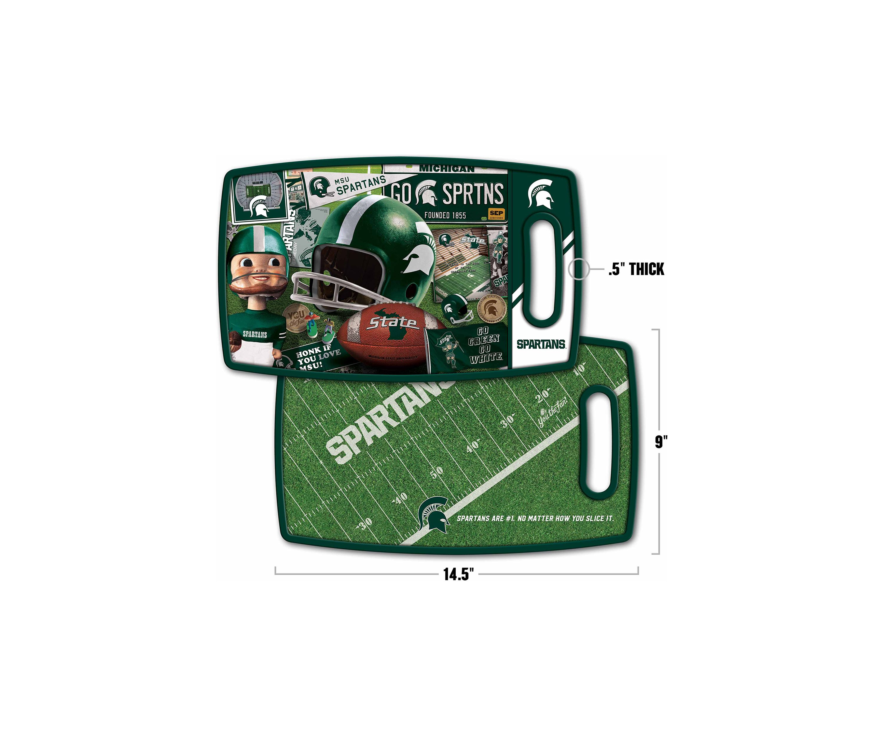 YouTheFan NCAA Michigan State Spartans Retro Series Cutting Board