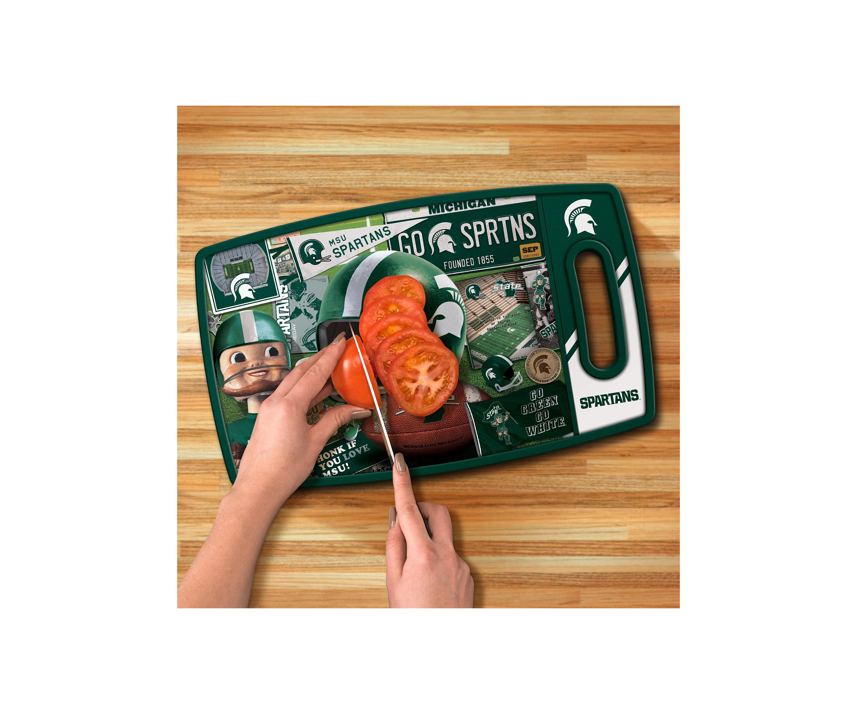YouTheFan NCAA Michigan State Spartans Retro Series Cutting Board