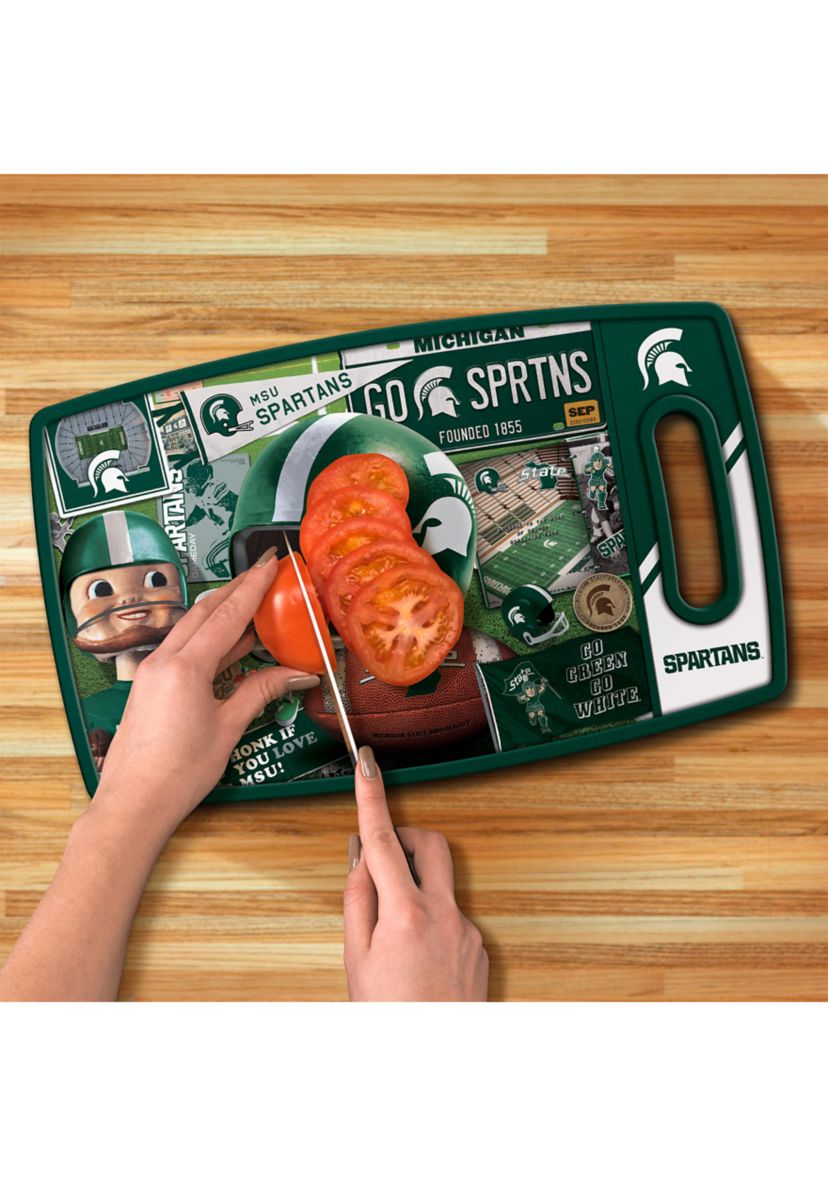 YouTheFan NCAA Michigan State Spartans Retro Series Cutting Board
