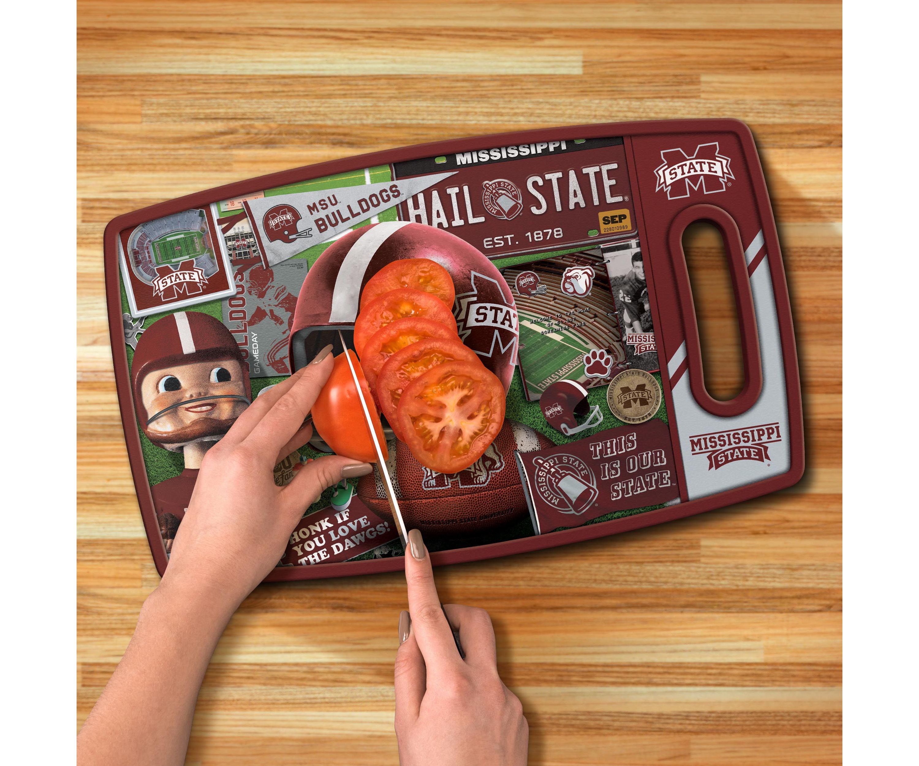 YouTheFan NCAA Mississippi State Bulldogs Retro Series Cutting Board