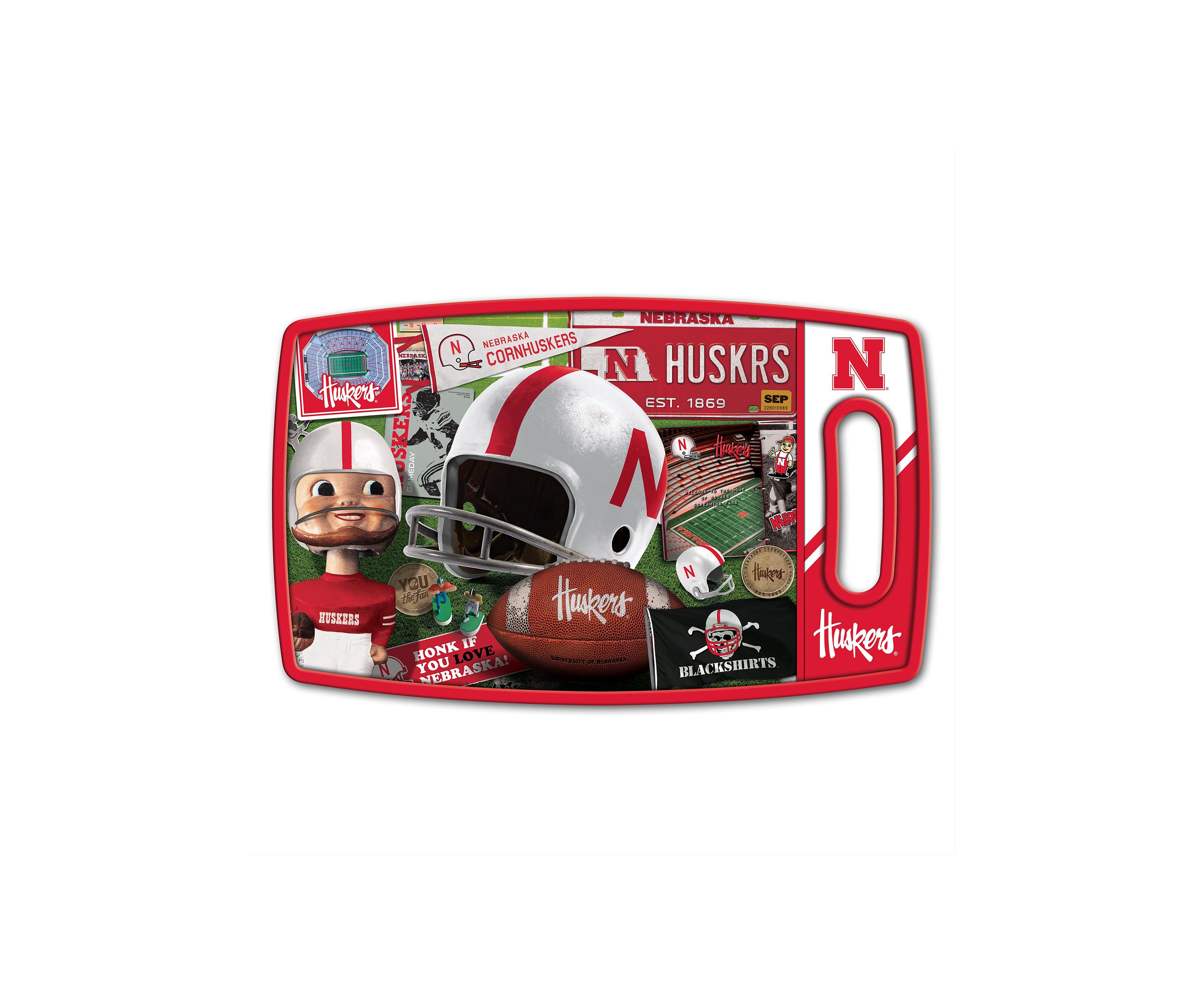 YouTheFan NCAA Nebraska Cornhuskers Retro Series Cutting Board