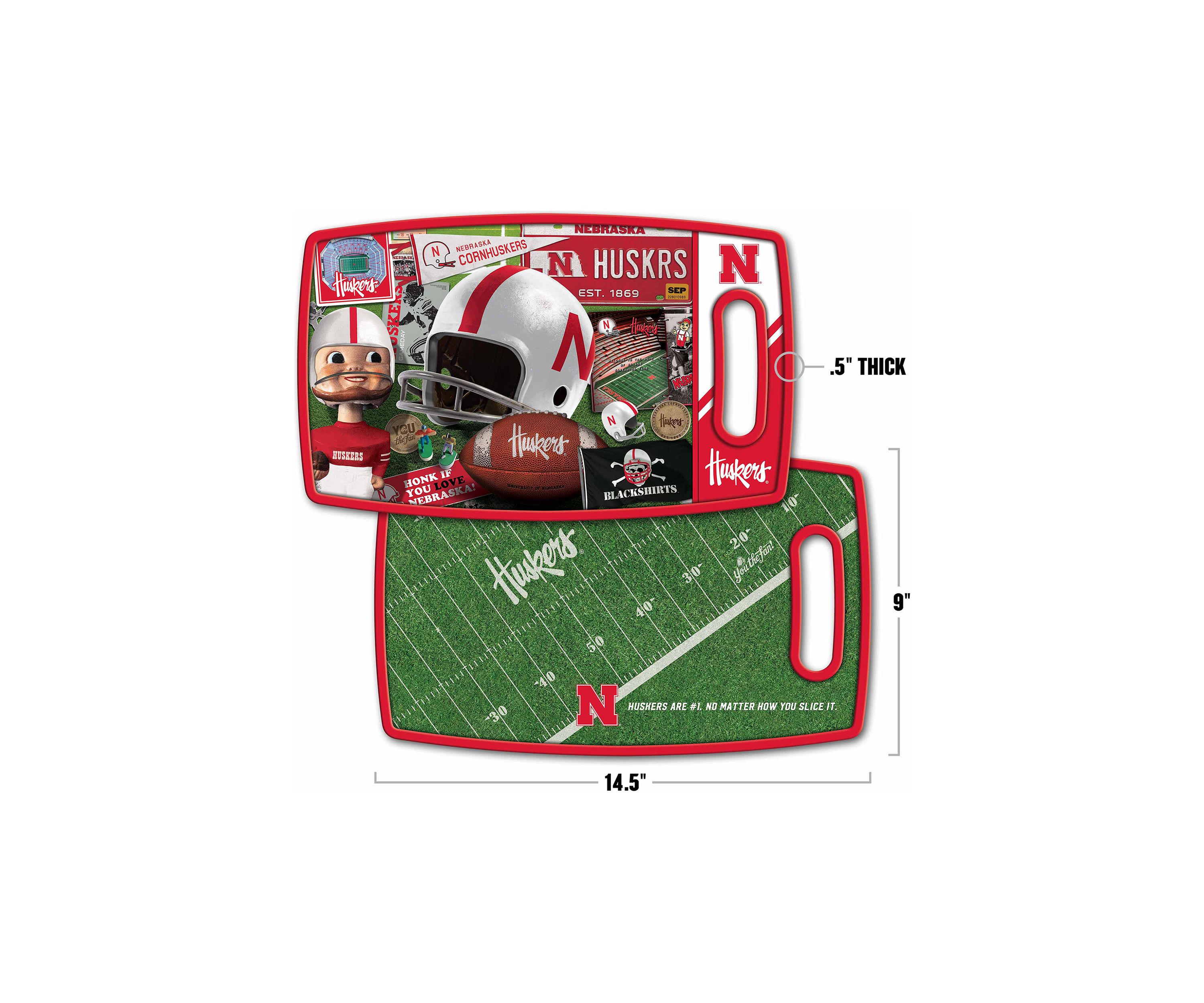 YouTheFan NCAA Nebraska Cornhuskers Retro Series Cutting Board