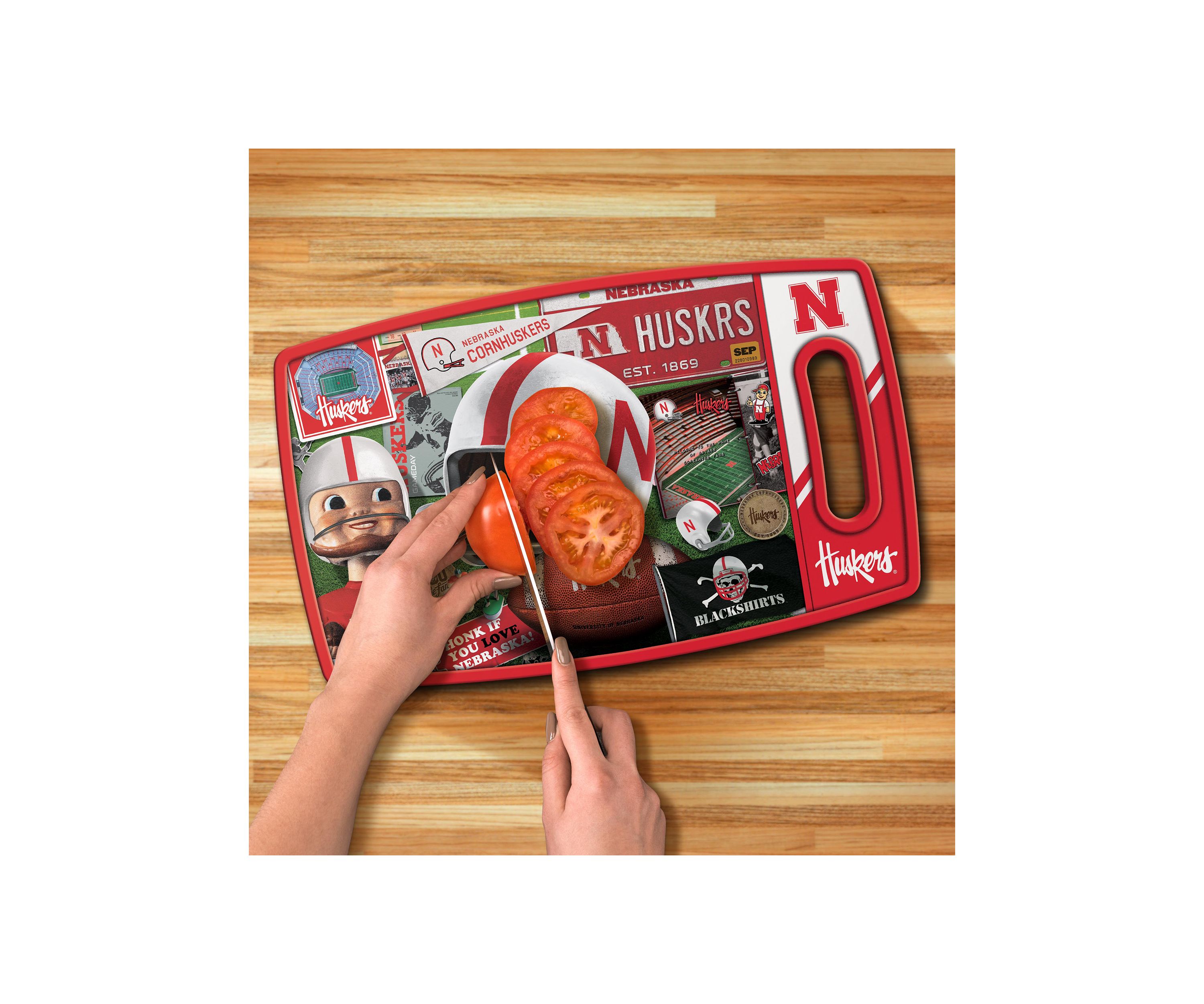 YouTheFan NCAA Nebraska Cornhuskers Retro Series Cutting Board