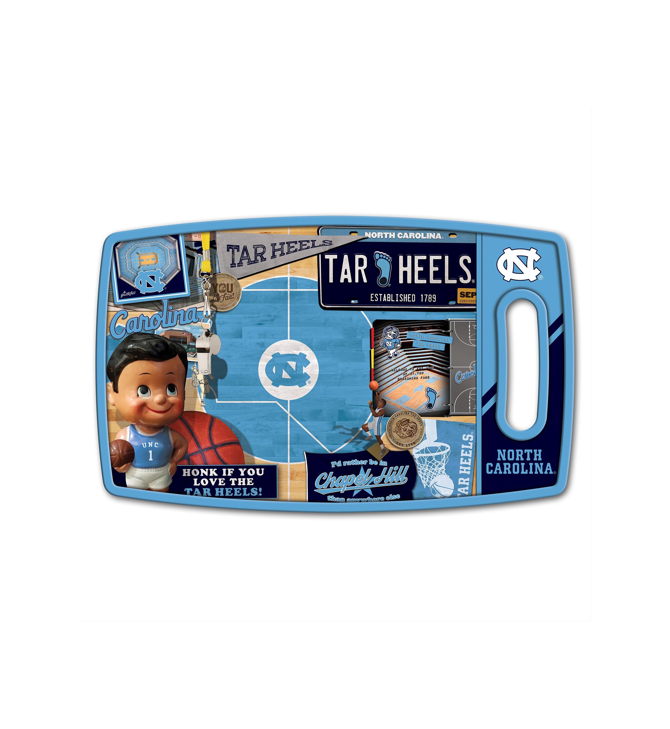 YouTheFan NCAA North Carolina Tar Heels Retro Series Cutting Board