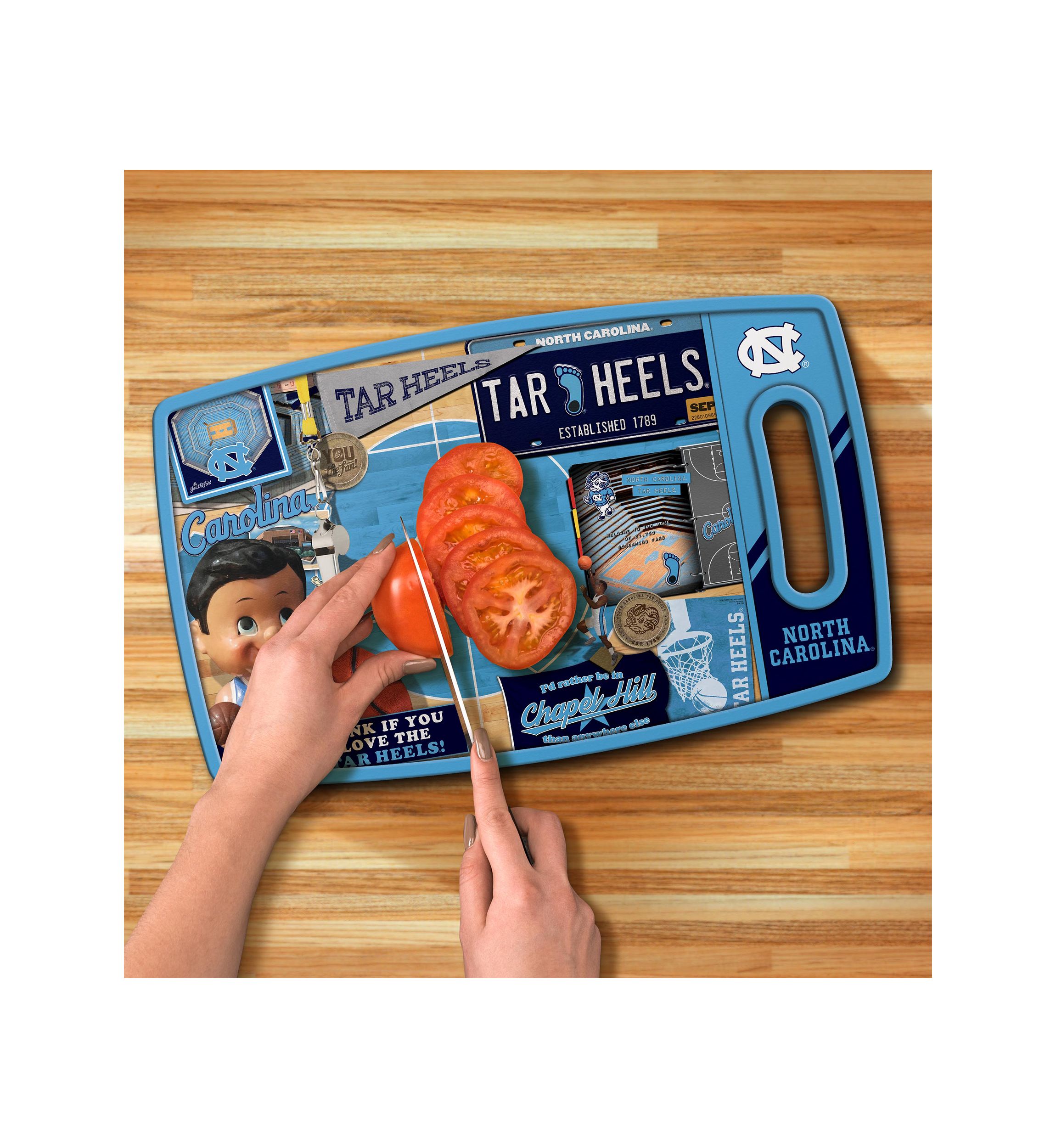 YouTheFan NCAA North Carolina Tar Heels Retro Series Cutting Board
