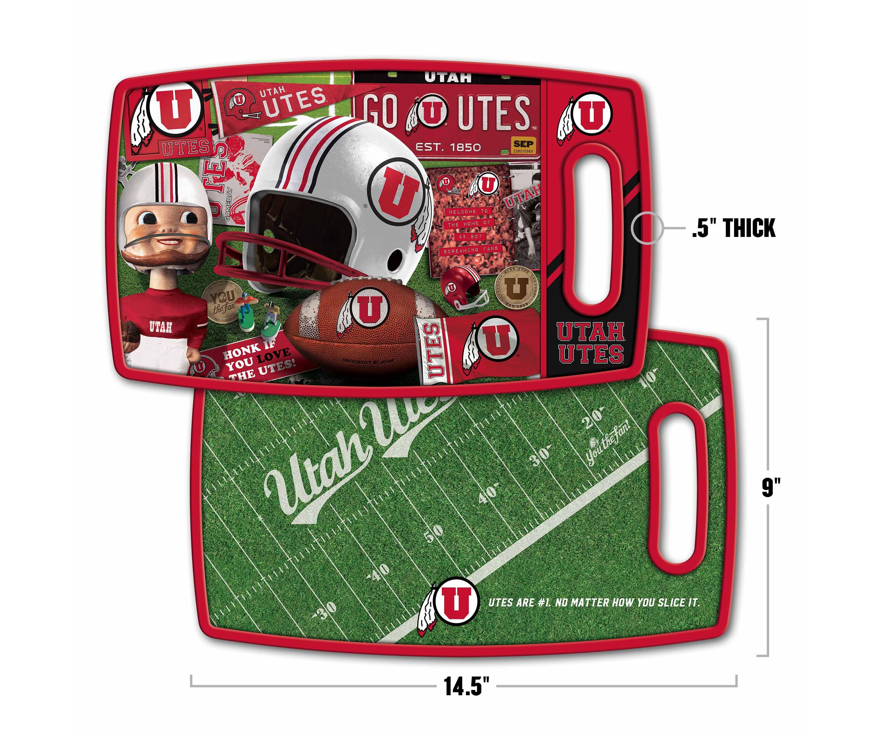 YouTheFan NCAA Utah Utes Retro Series Cutting Board