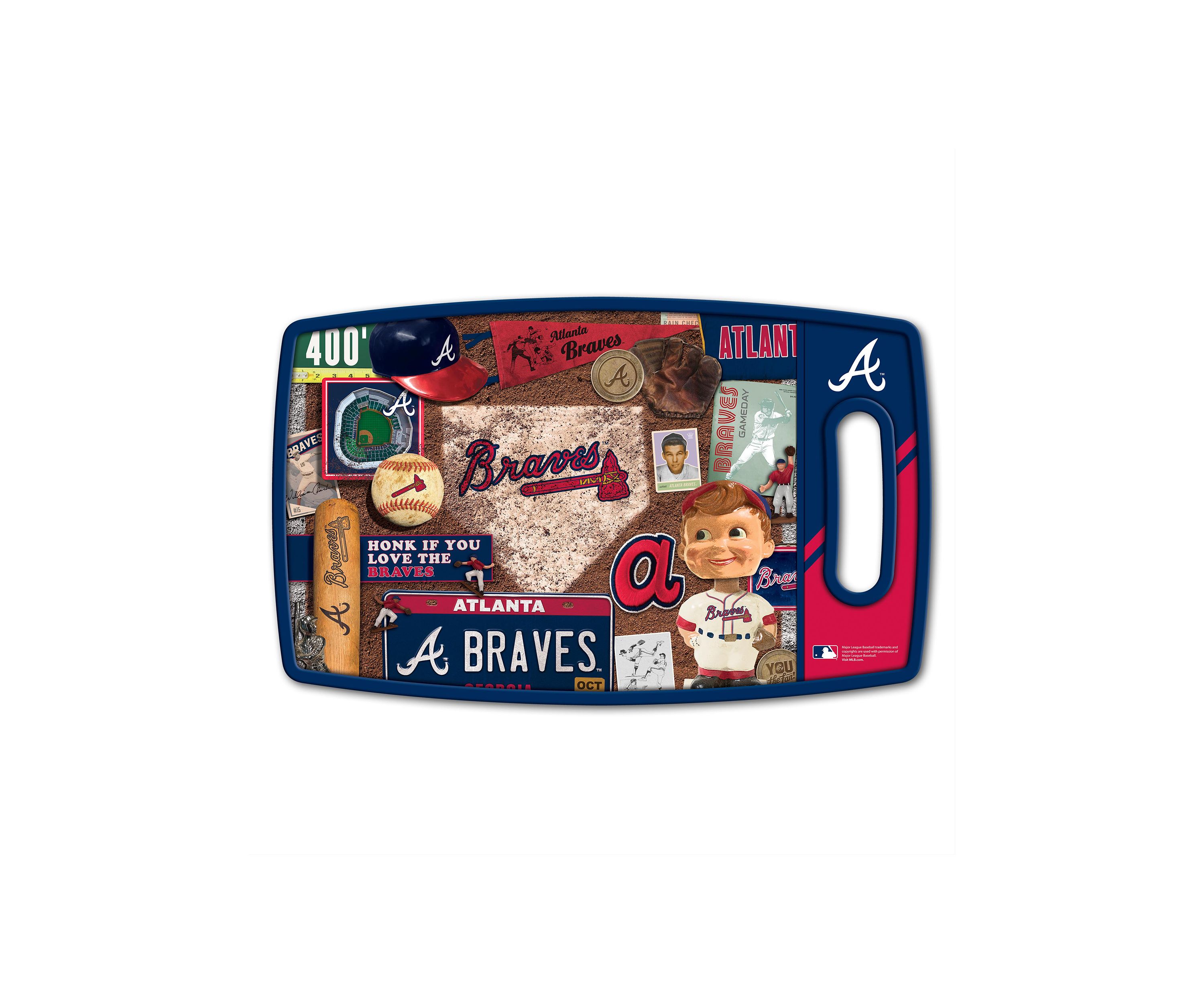 YouTheFan MLB Atlanta Braves Retro Series Cutting Board