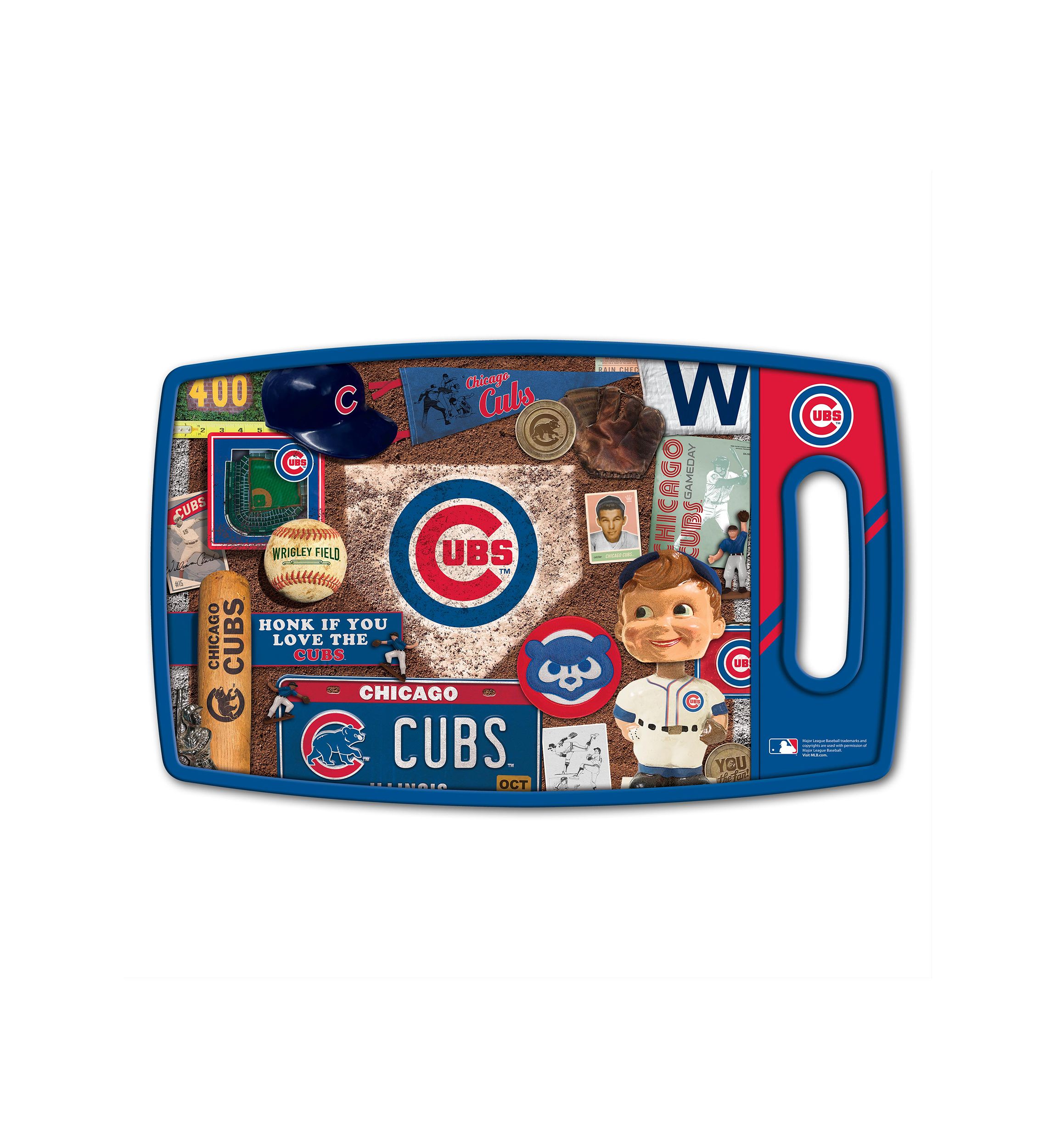 YouTheFan MLB Chicago Cubs Retro Series Cutting Board