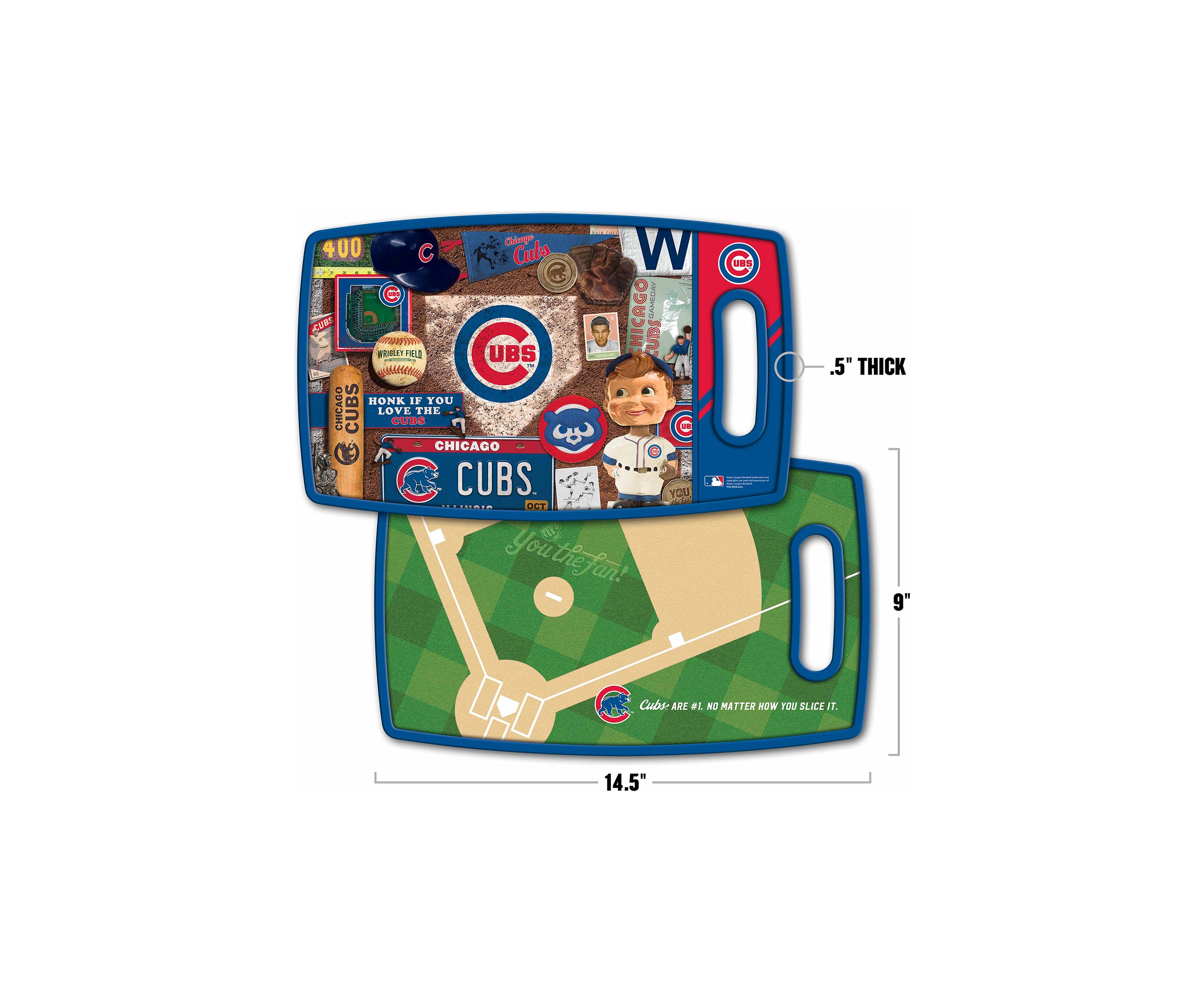 YouTheFan MLB Chicago Cubs Retro Series Cutting Board