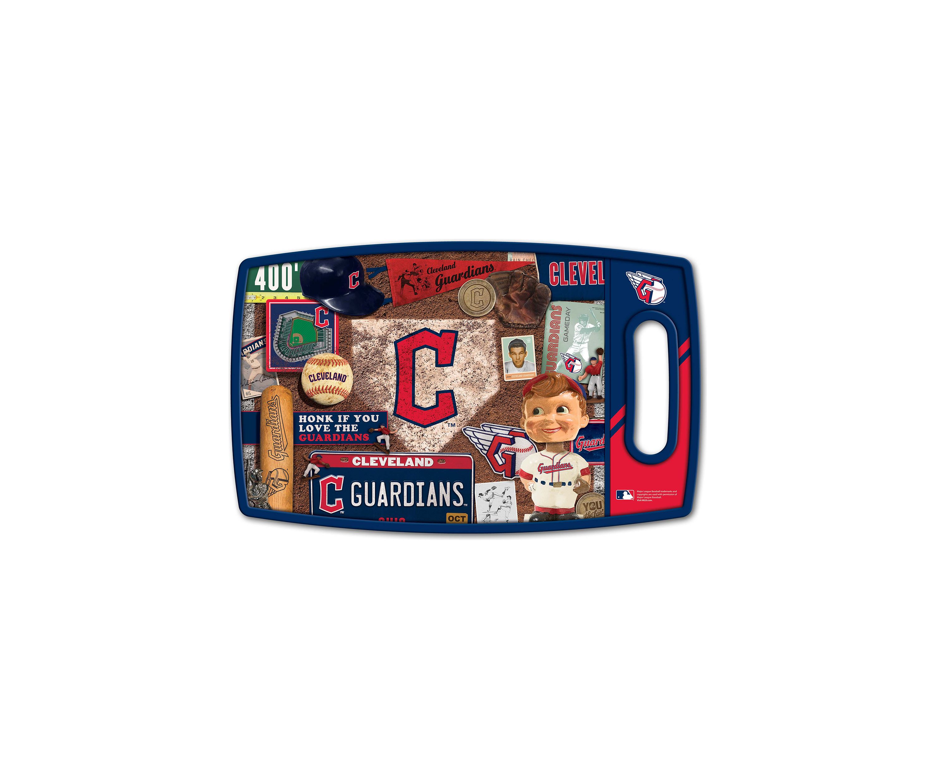 YouTheFan MLB Cleveland Guardians Retro Series Cutting Board