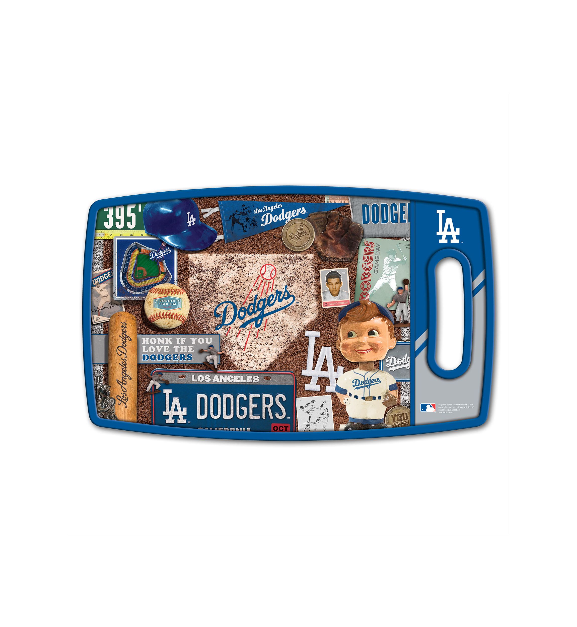 YouTheFan MLB Los Angeles Dodgers Retro Series Cutting Board