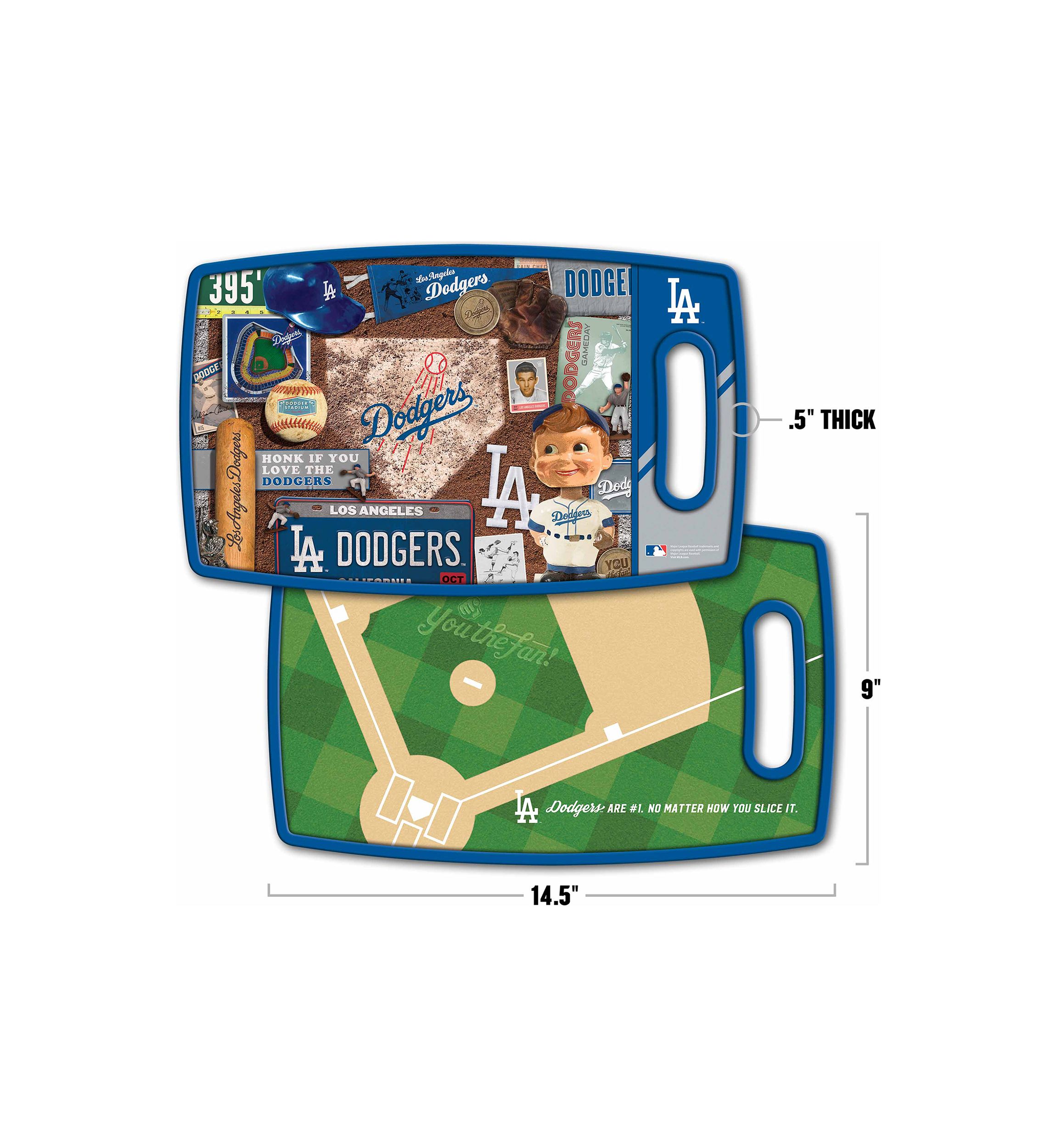YouTheFan MLB Los Angeles Dodgers Retro Series Cutting Board