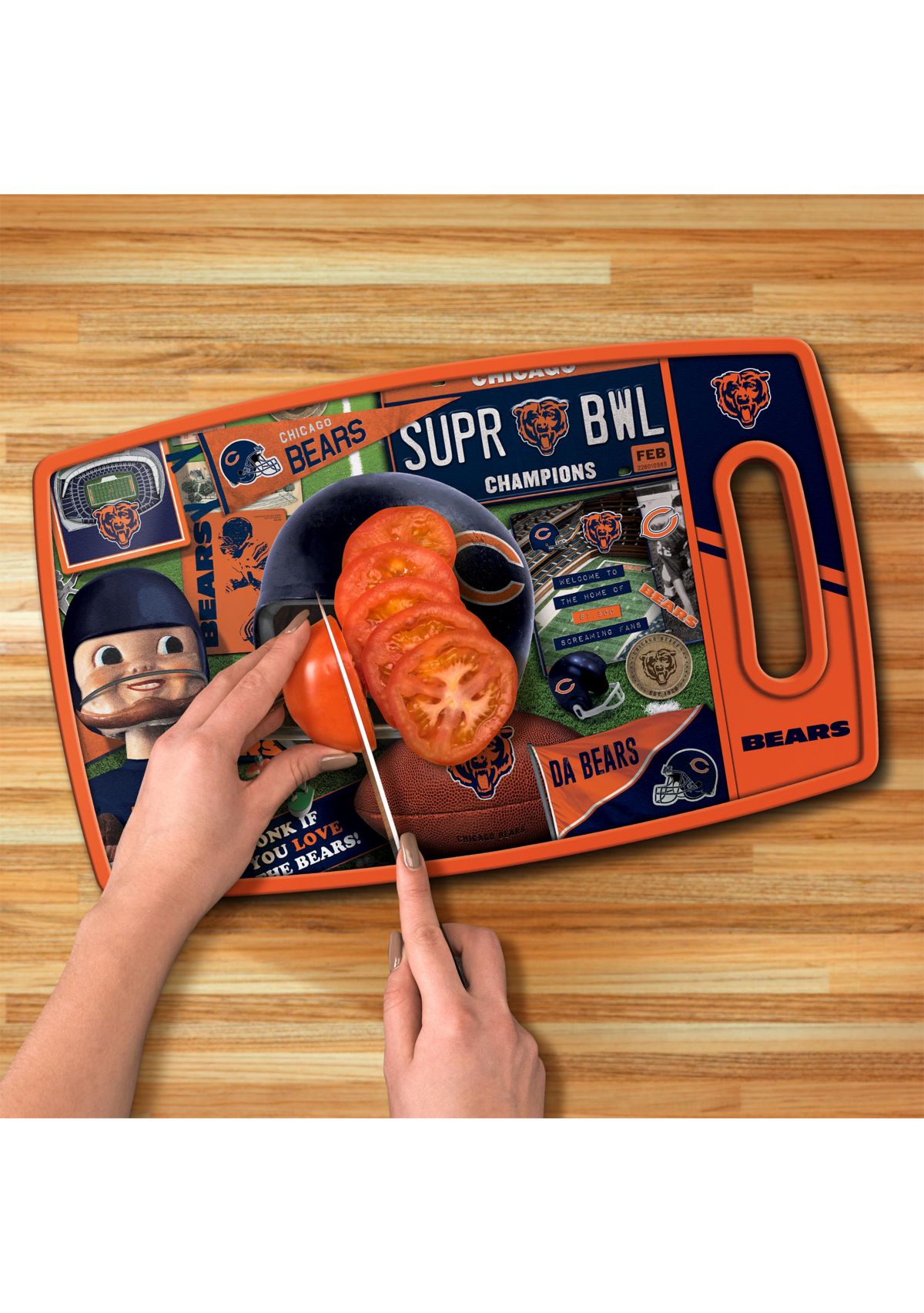 YouTheFan NFL Chicago Bears Retro Series Cutting Board