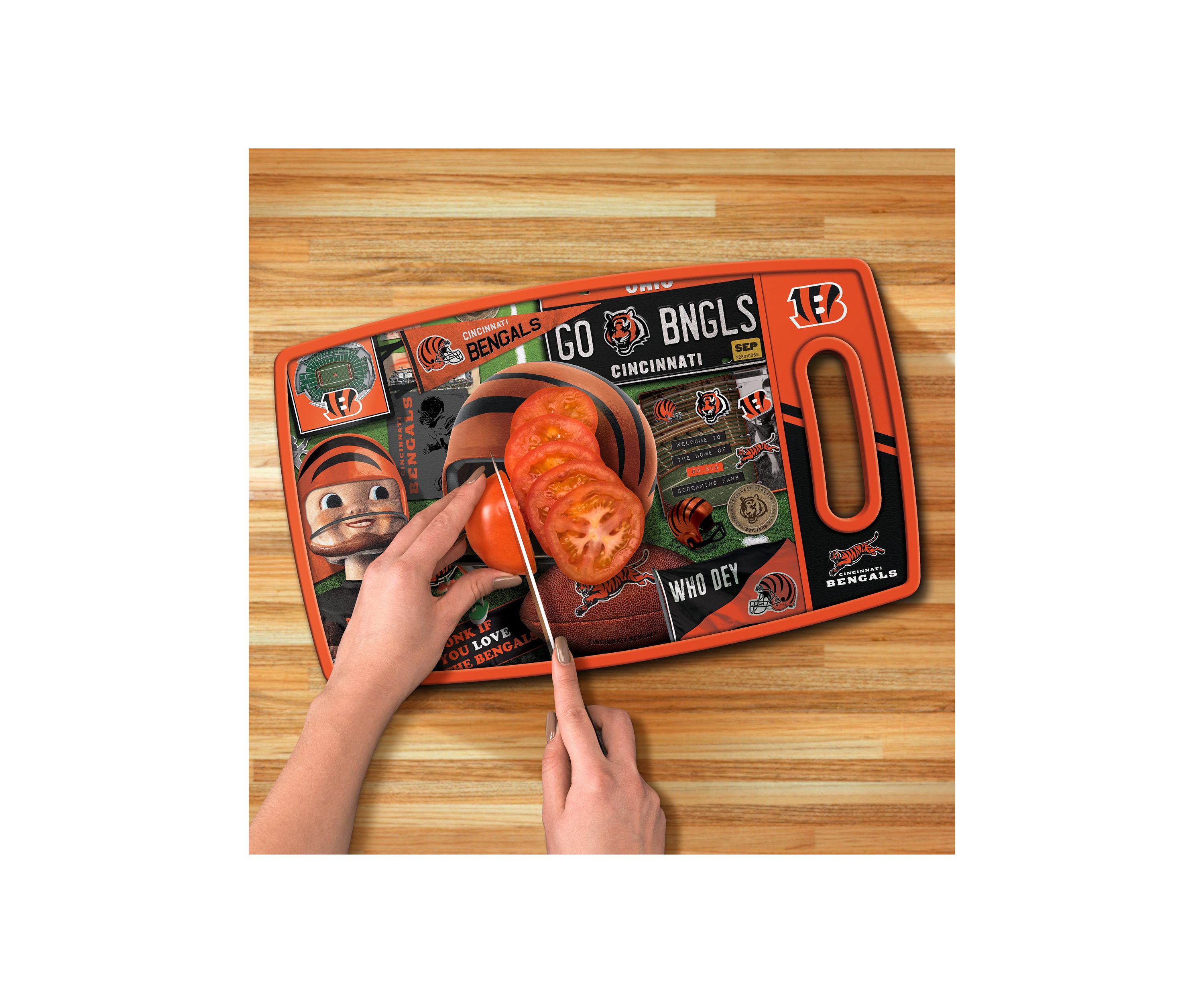 YouTheFan NFL Cincinnati Bengals Retro Series Cutting Board