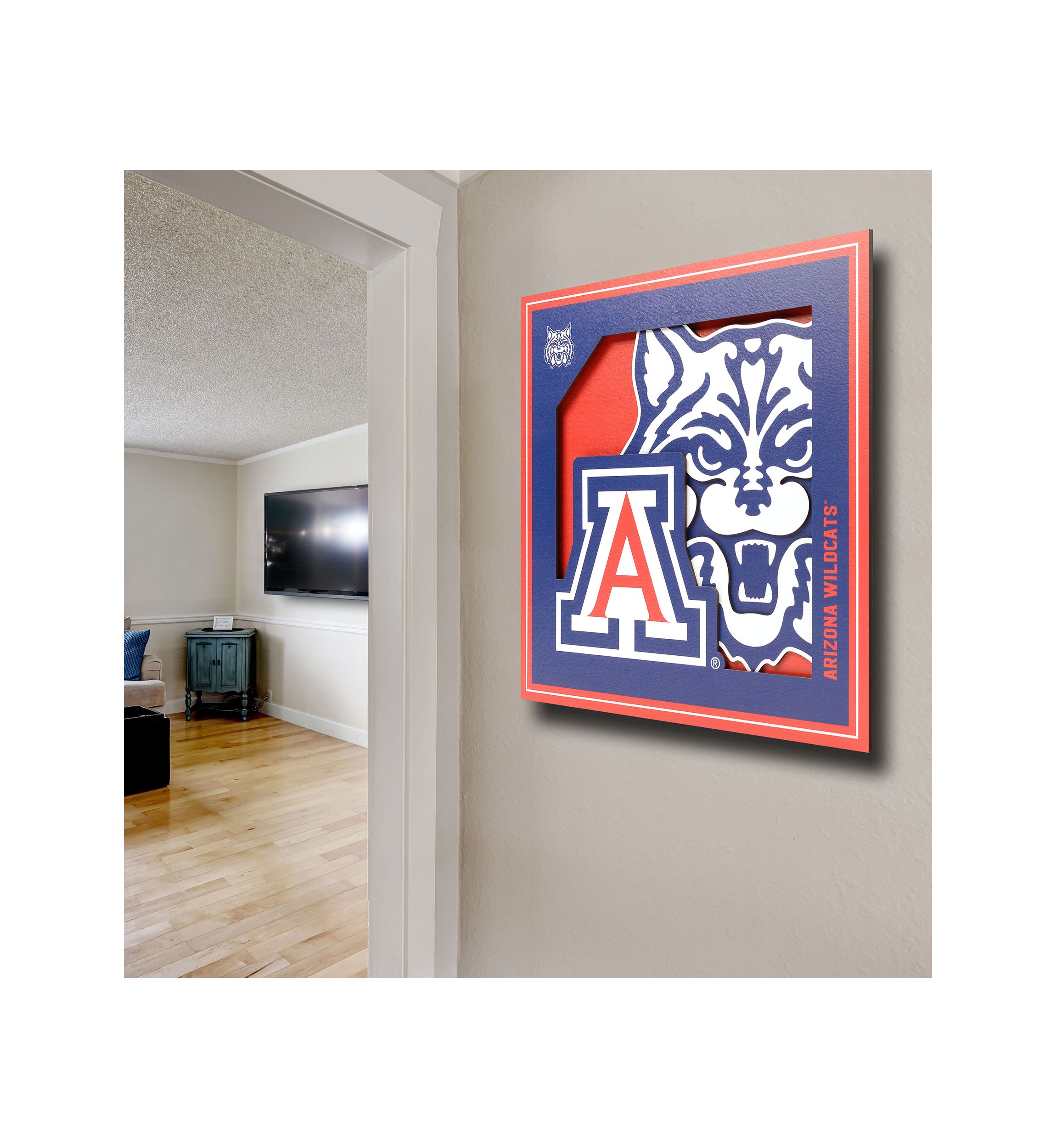 YouTheFan NCAA Mississippi State Bulldogs 3D Logo Series Wall Art - 12x12