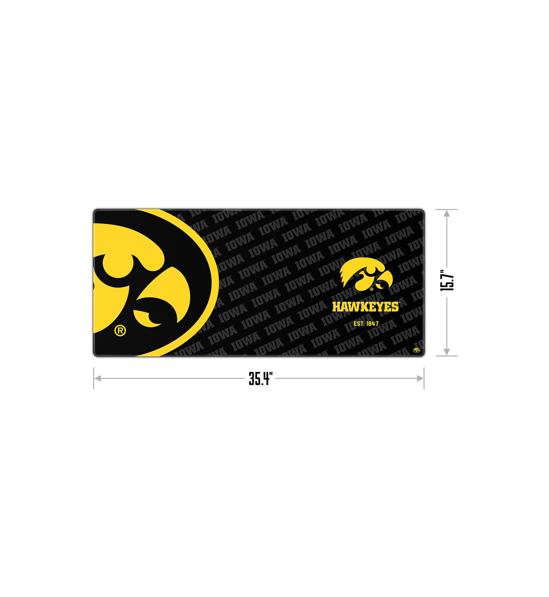 YouTheFan NCAA Iowa Hawkeyes Logo Series Desk Pad