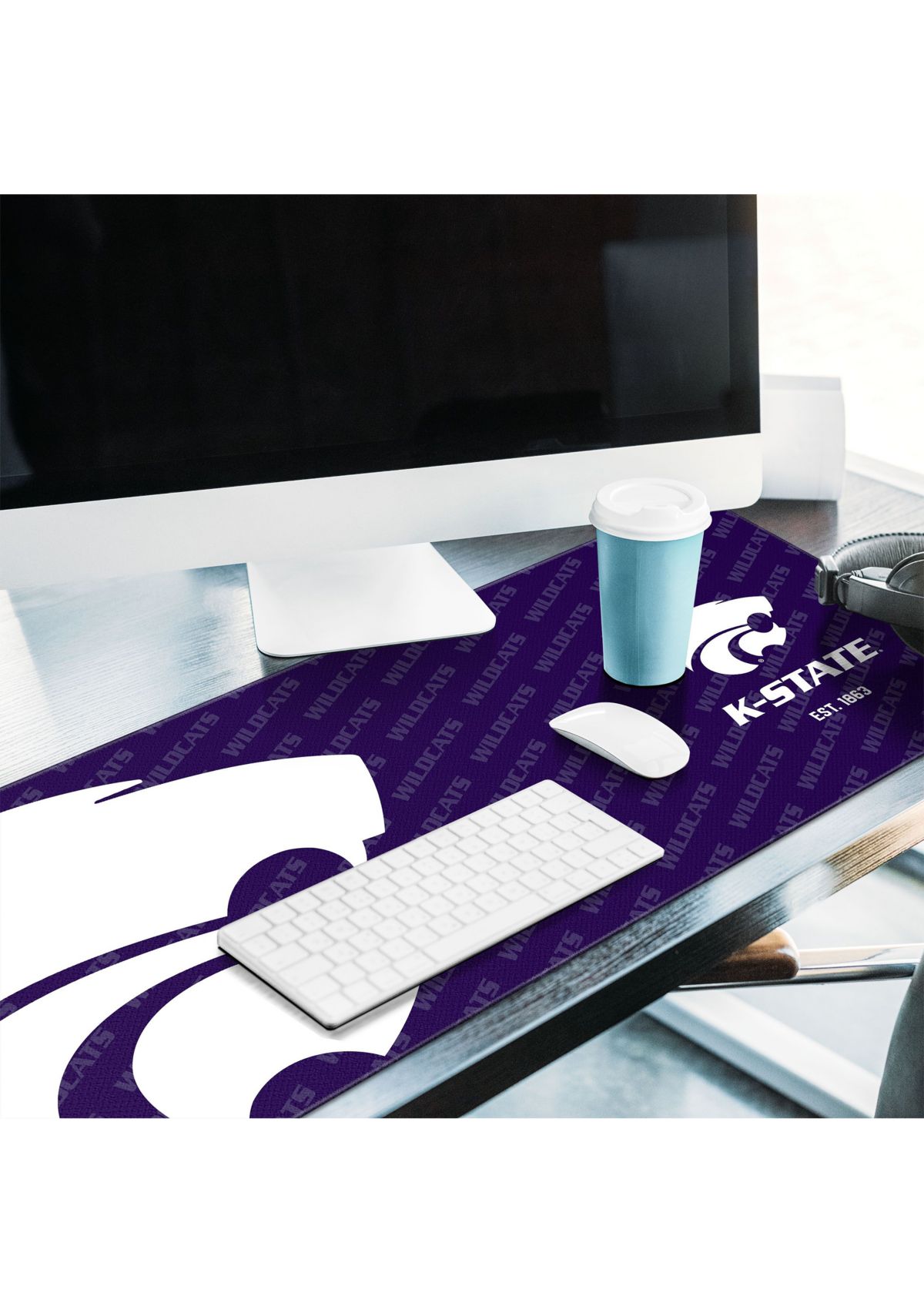 YouTheFan NCAA Kansas State Wildcats Logo Series Desk Pad