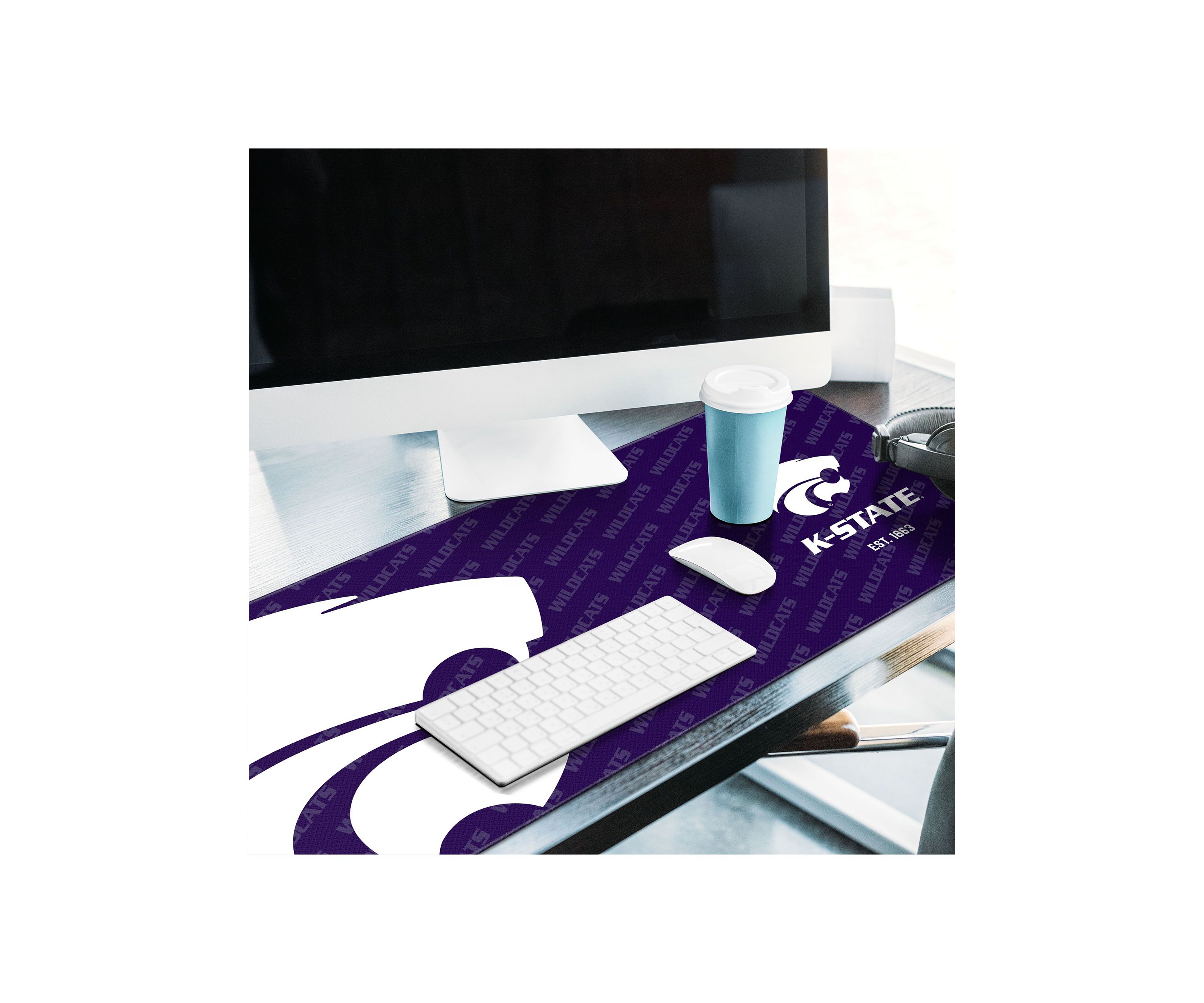 YouTheFan NCAA Kansas State Wildcats Logo Series Desk Pad