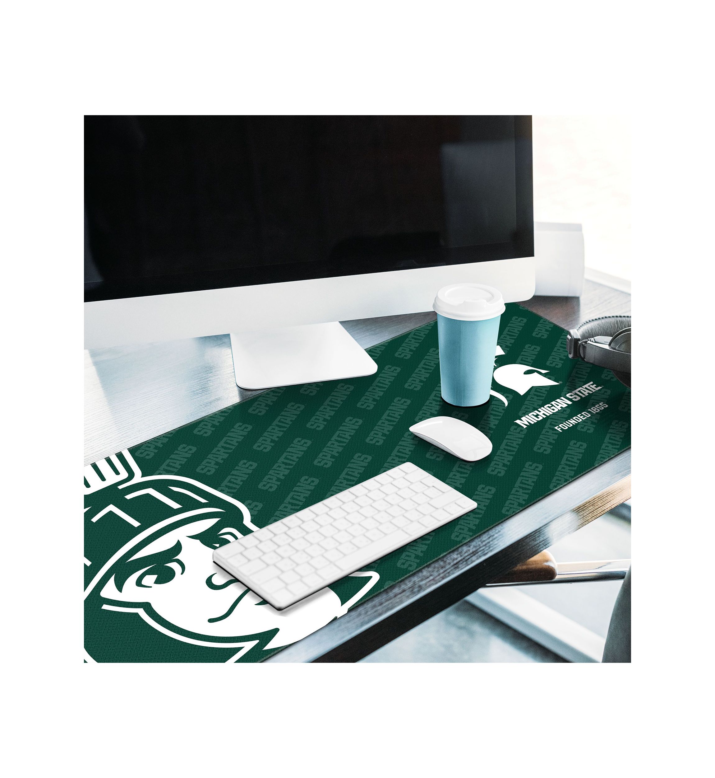 YouTheFan NCAA Michigan State Spartans Logo Series Desk Pad