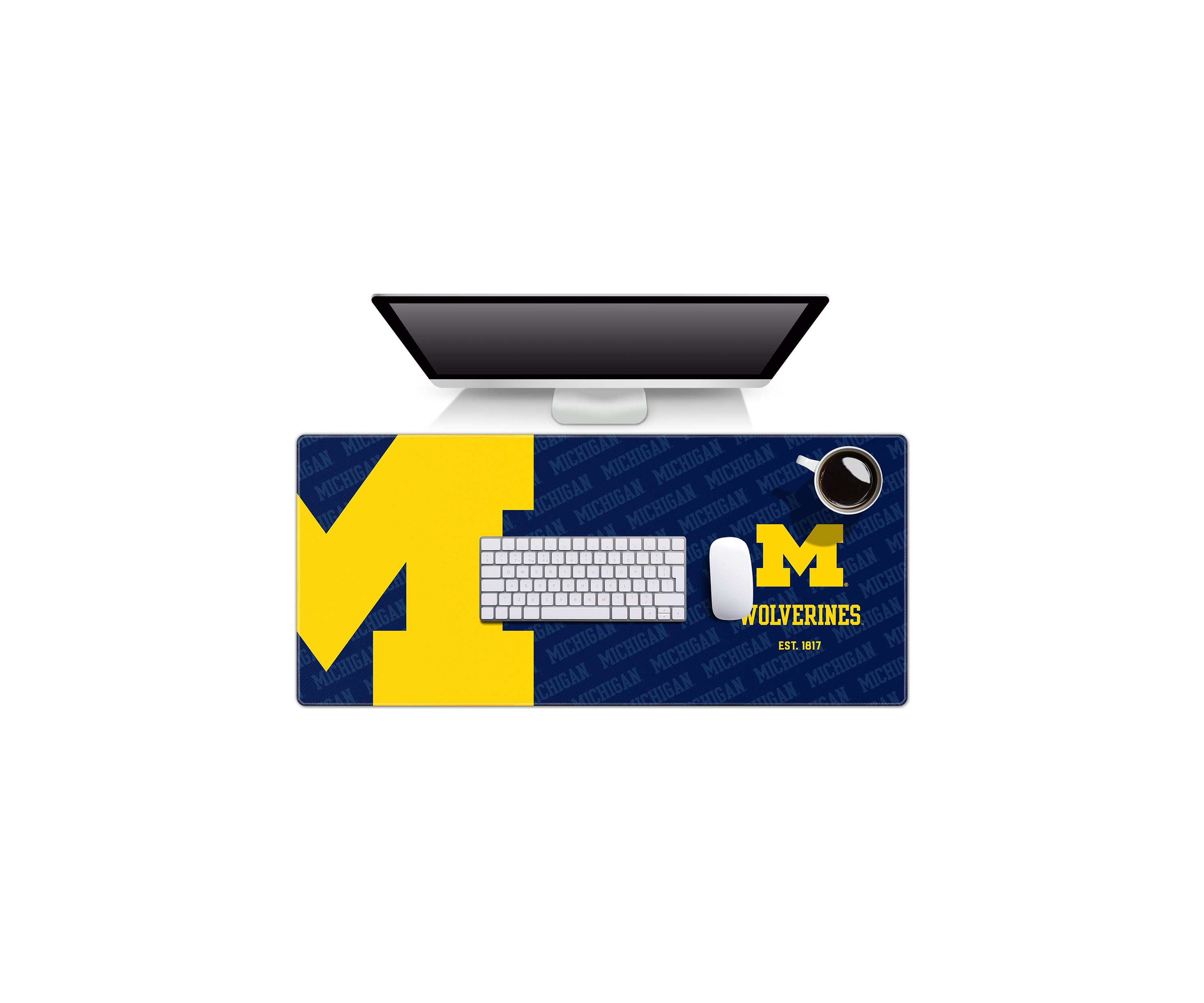 YouTheFan NCAA Michigan Wolverines Logo Series Desk Pad