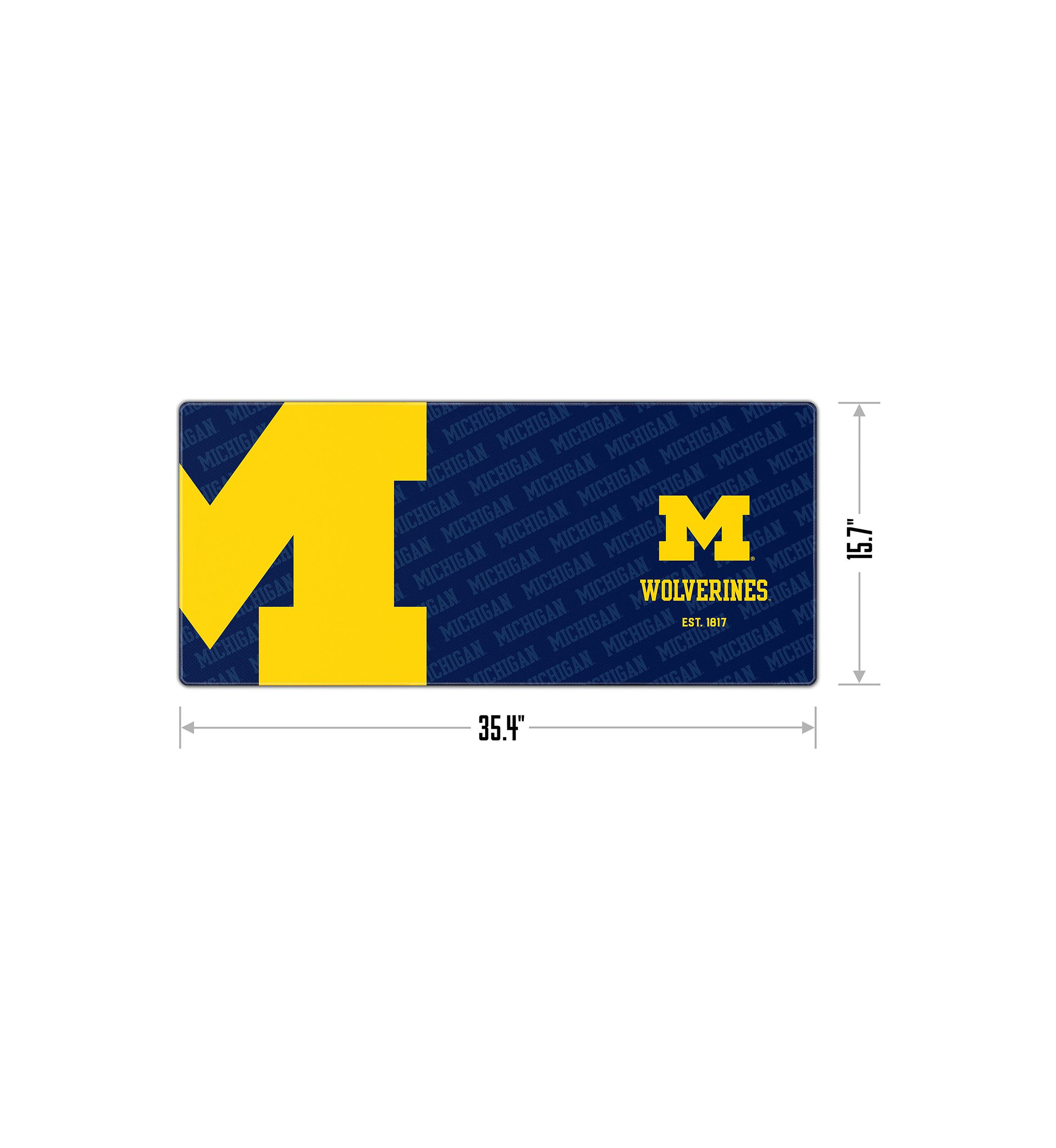 YouTheFan NCAA Michigan Wolverines Logo Series Desk Pad