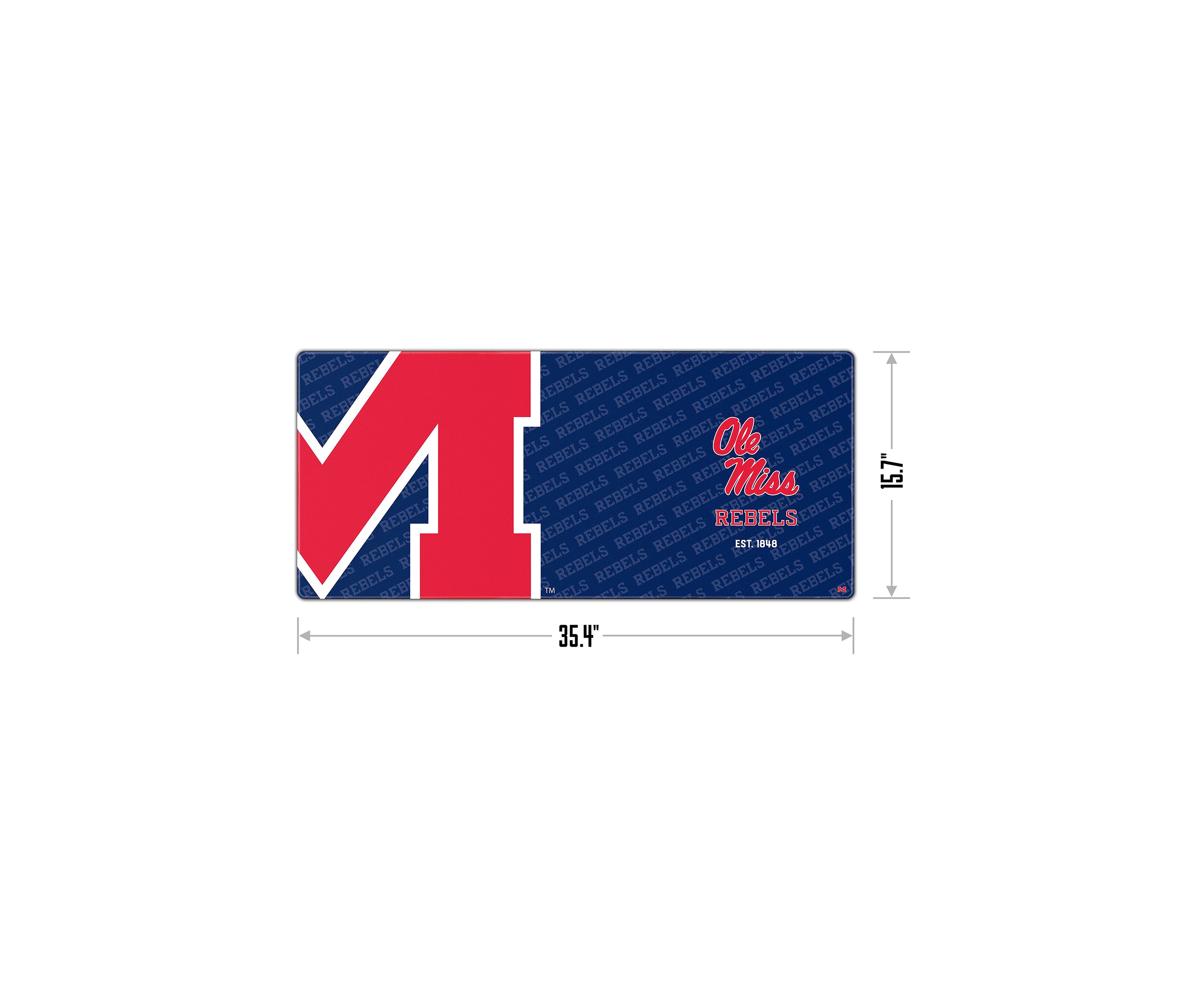 Ole Miss Rebels YouTheFan NCAA Mississippi Rebels Logo Series Desk Pad