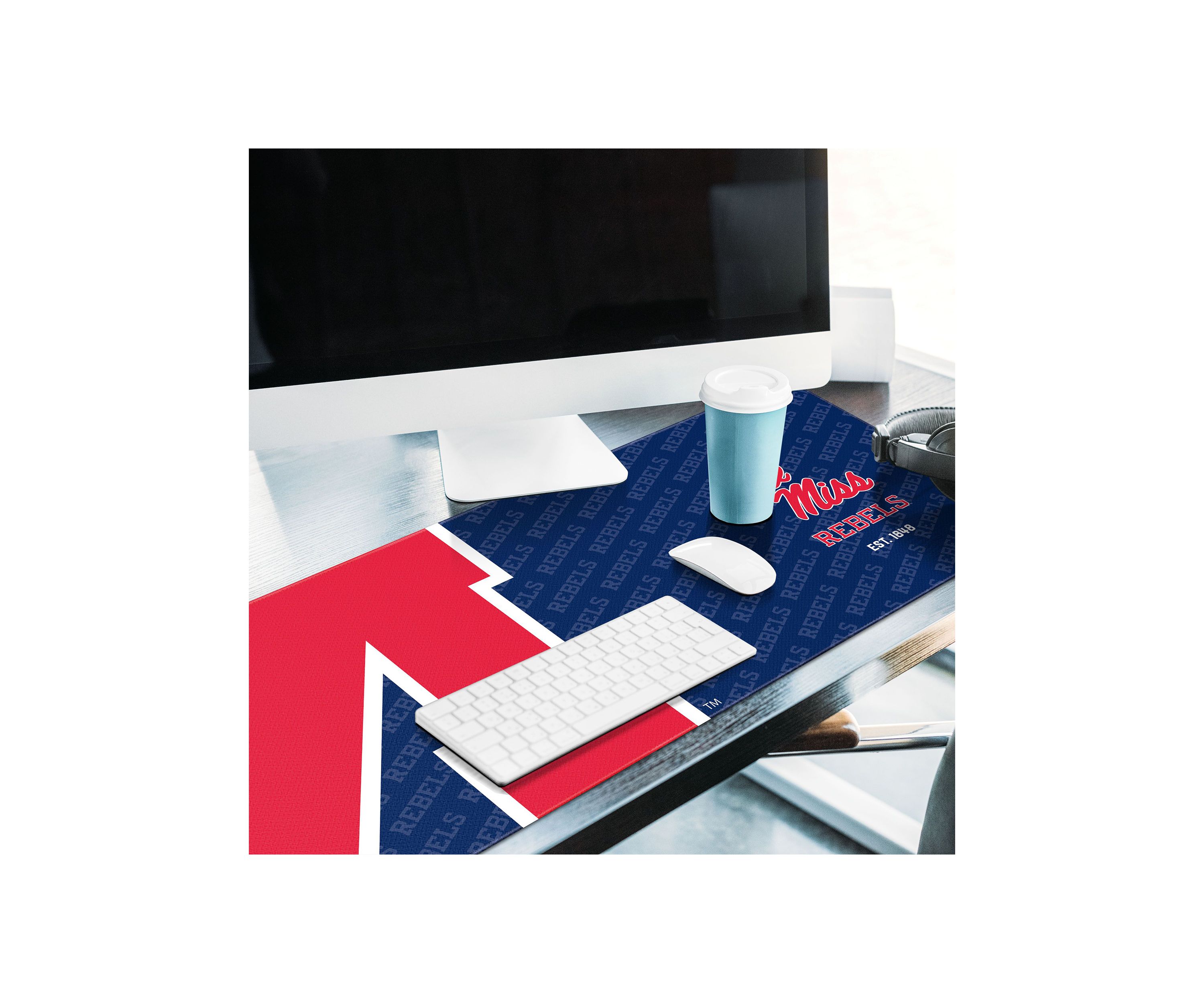 Ole Miss Rebels YouTheFan NCAA Mississippi Rebels Logo Series Desk Pad
