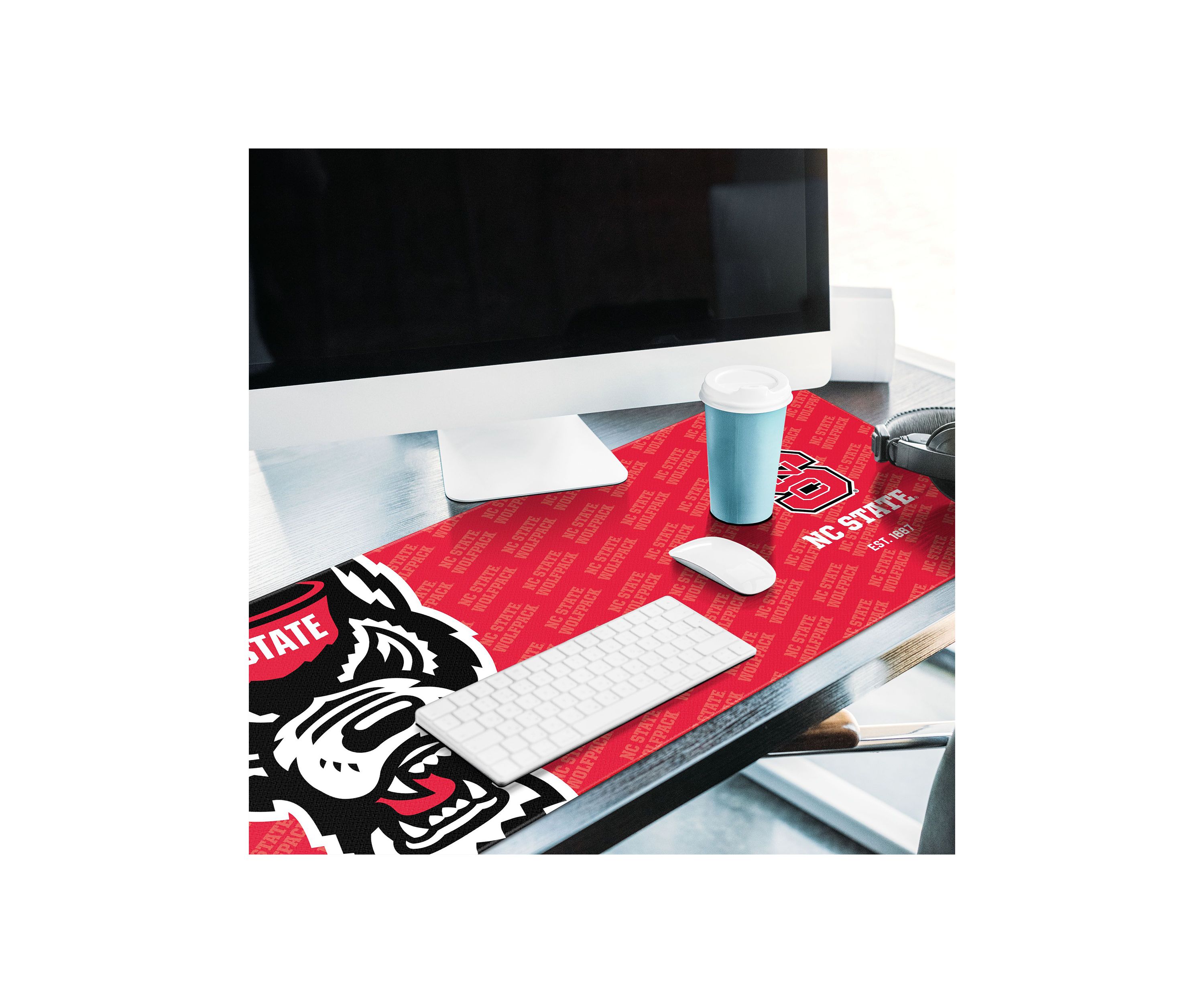 YouTheFan NCAA NC State Wolfpack Logo Series Desk Pad