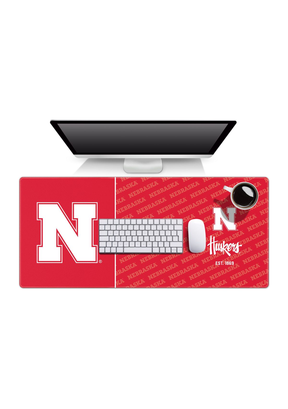 YouTheFan NCAA Nebraska Cornhuskers Logo Series Desk Pad