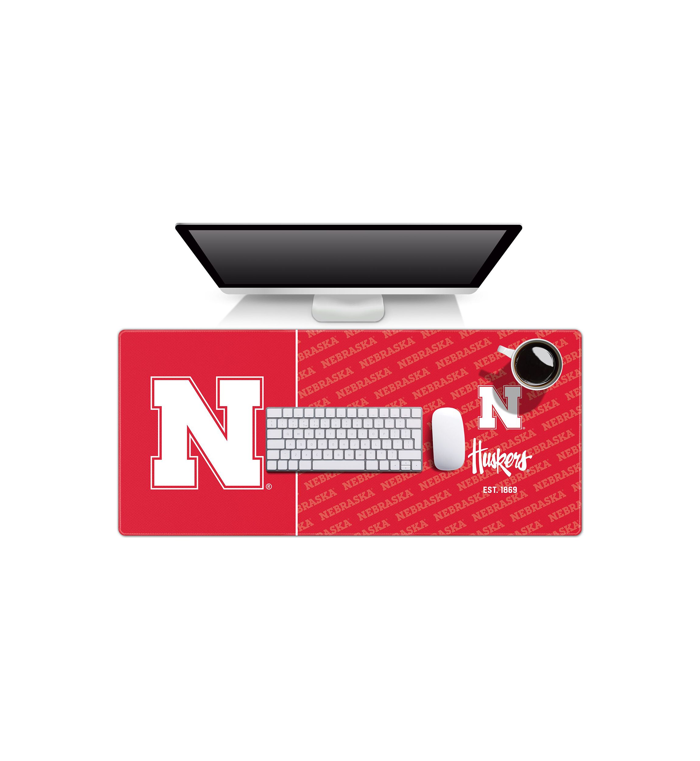 YouTheFan NCAA Nebraska Cornhuskers Logo Series Desk Pad