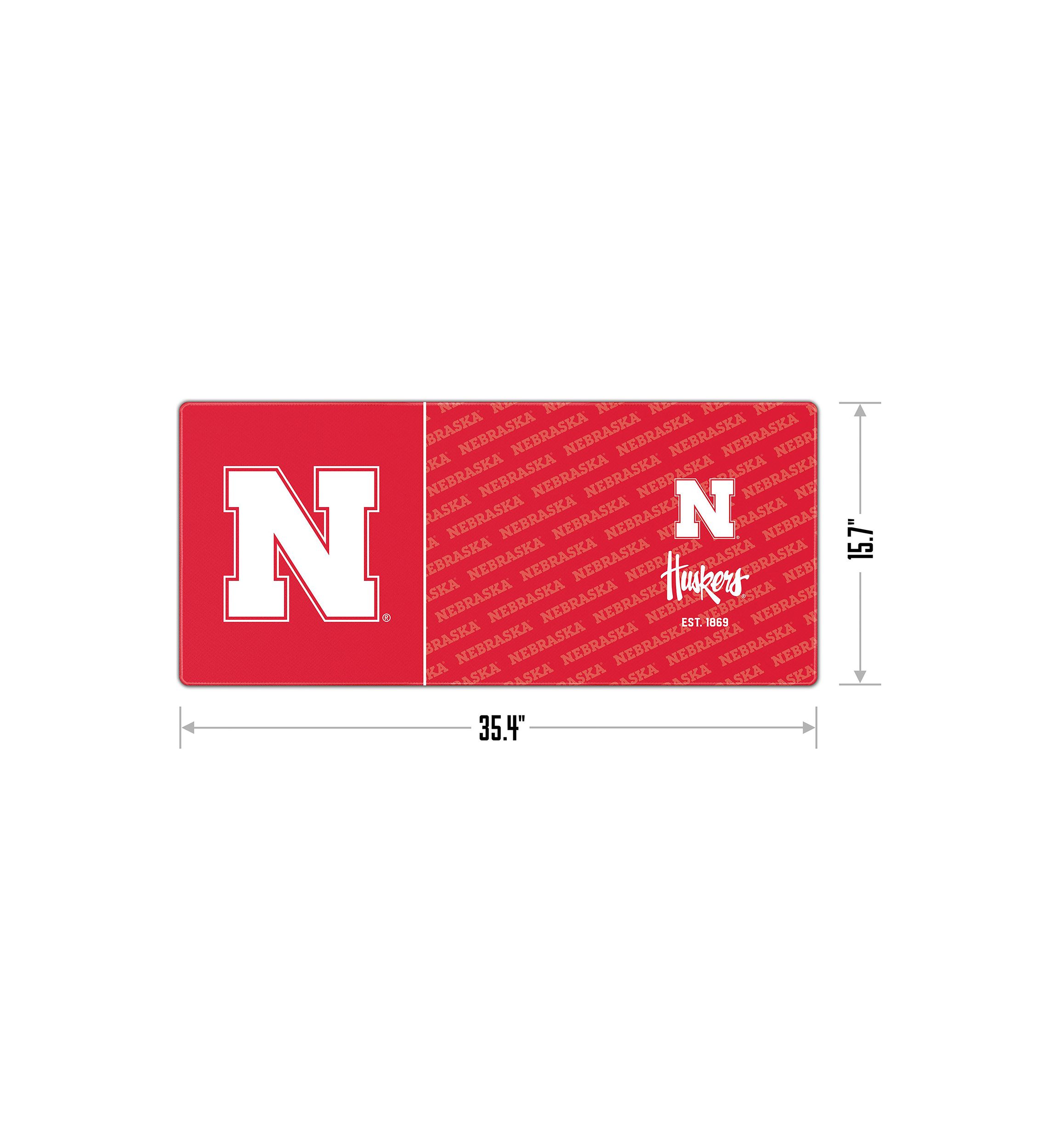 YouTheFan NCAA Nebraska Cornhuskers Logo Series Desk Pad