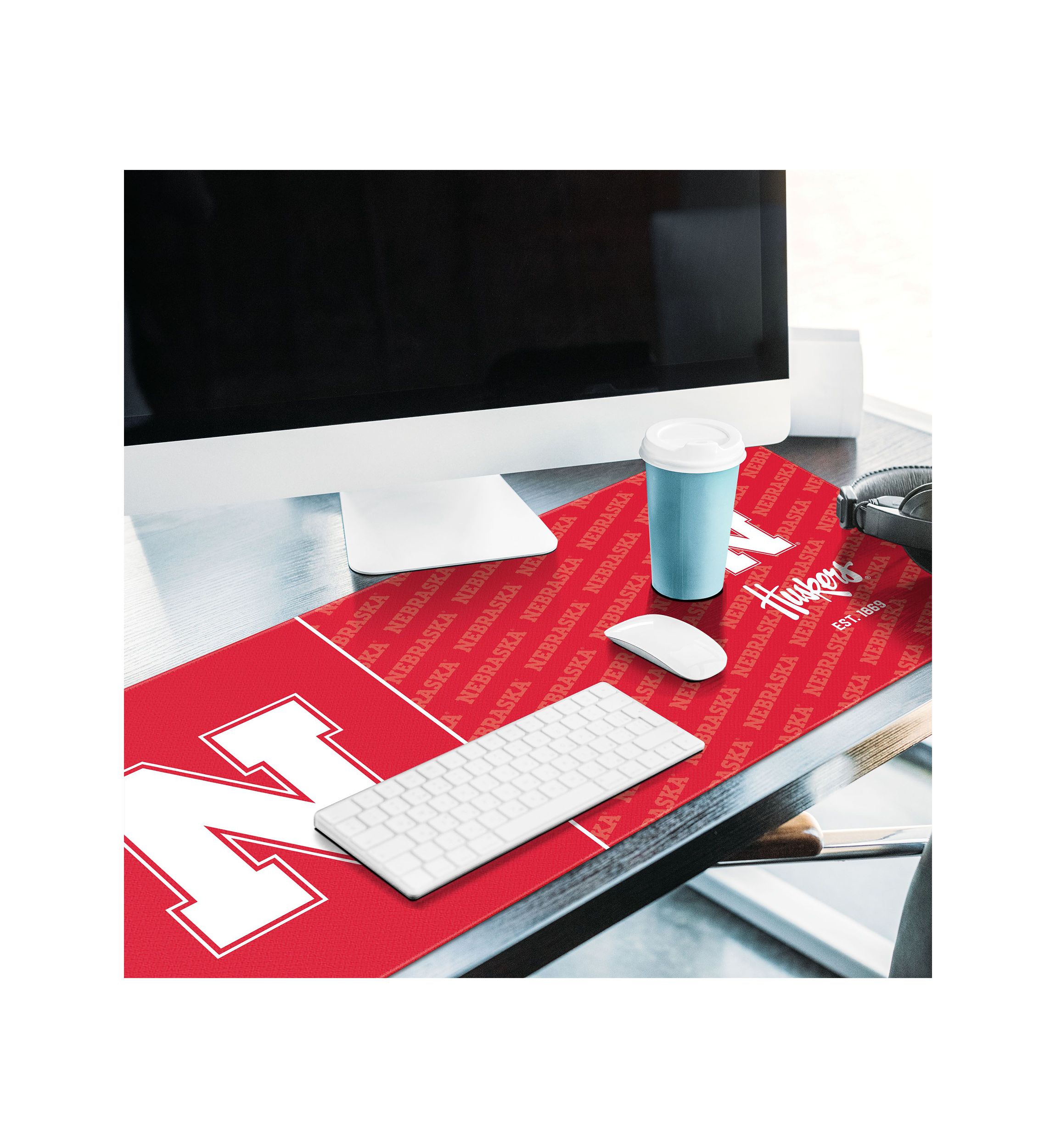 YouTheFan NCAA Nebraska Cornhuskers Logo Series Desk Pad