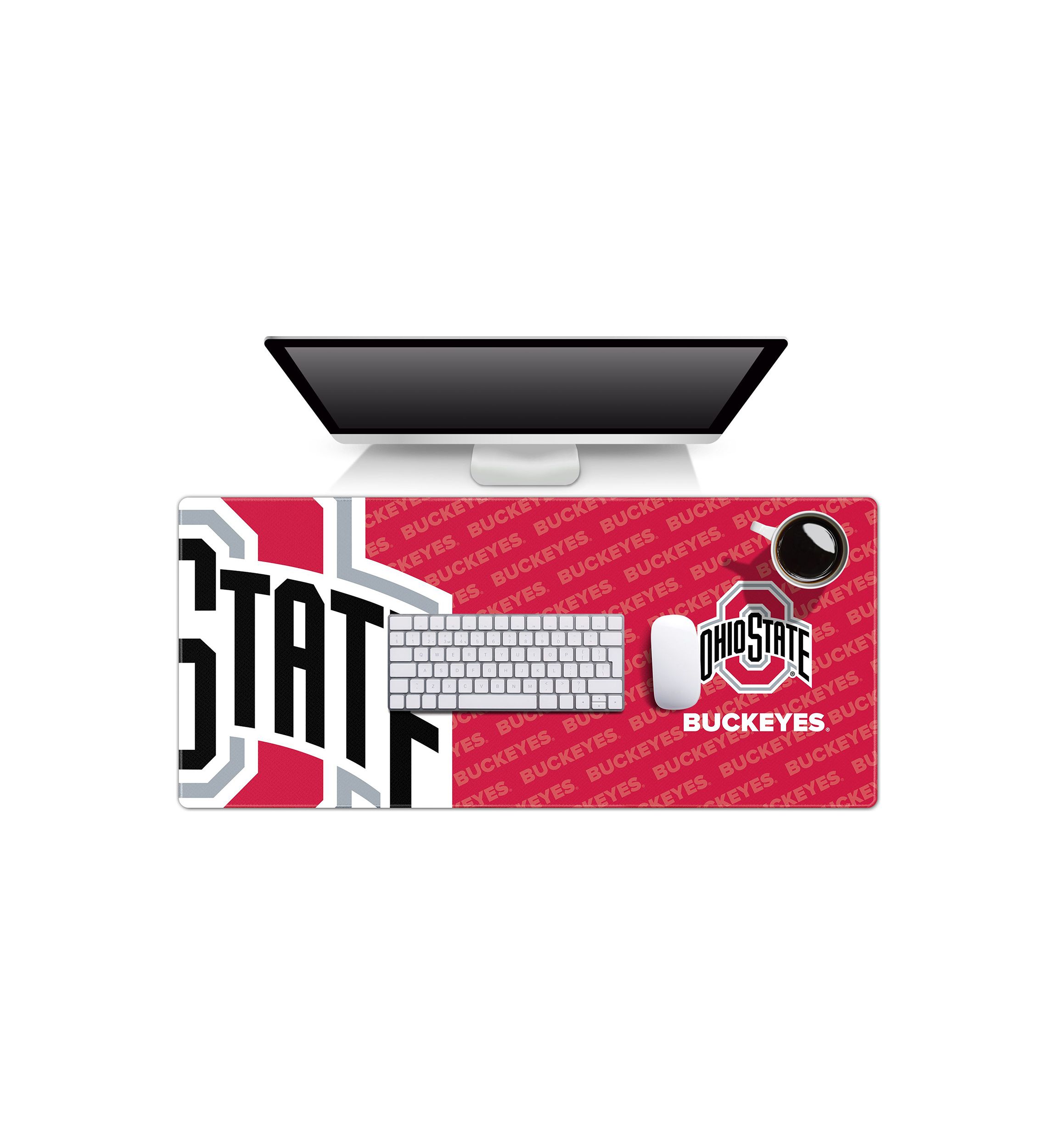 YouTheFan NCAA Ohio State Buckeyes Logo Series Desk Pad