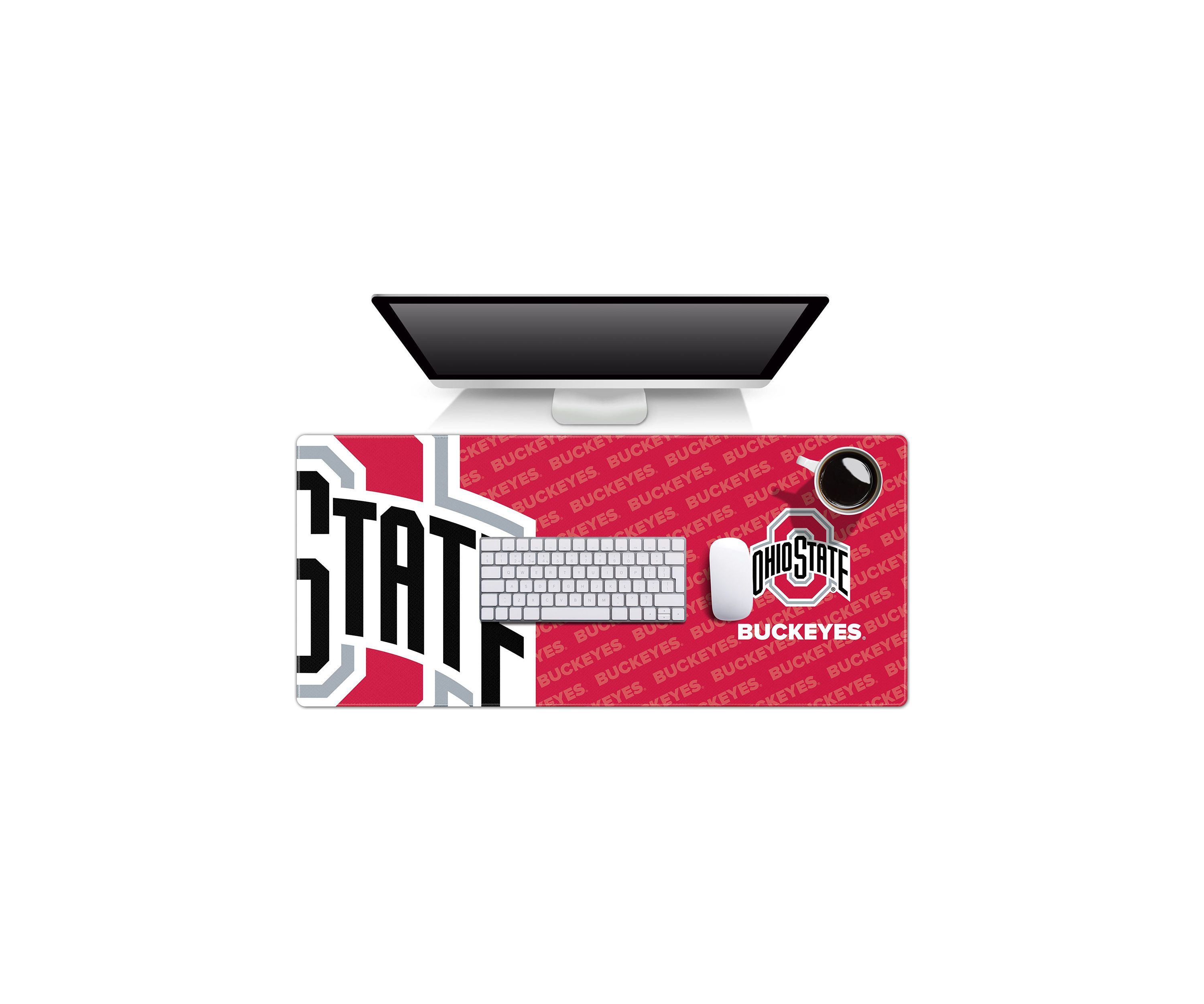 YouTheFan NCAA Ohio State Buckeyes Logo Series Desk Pad