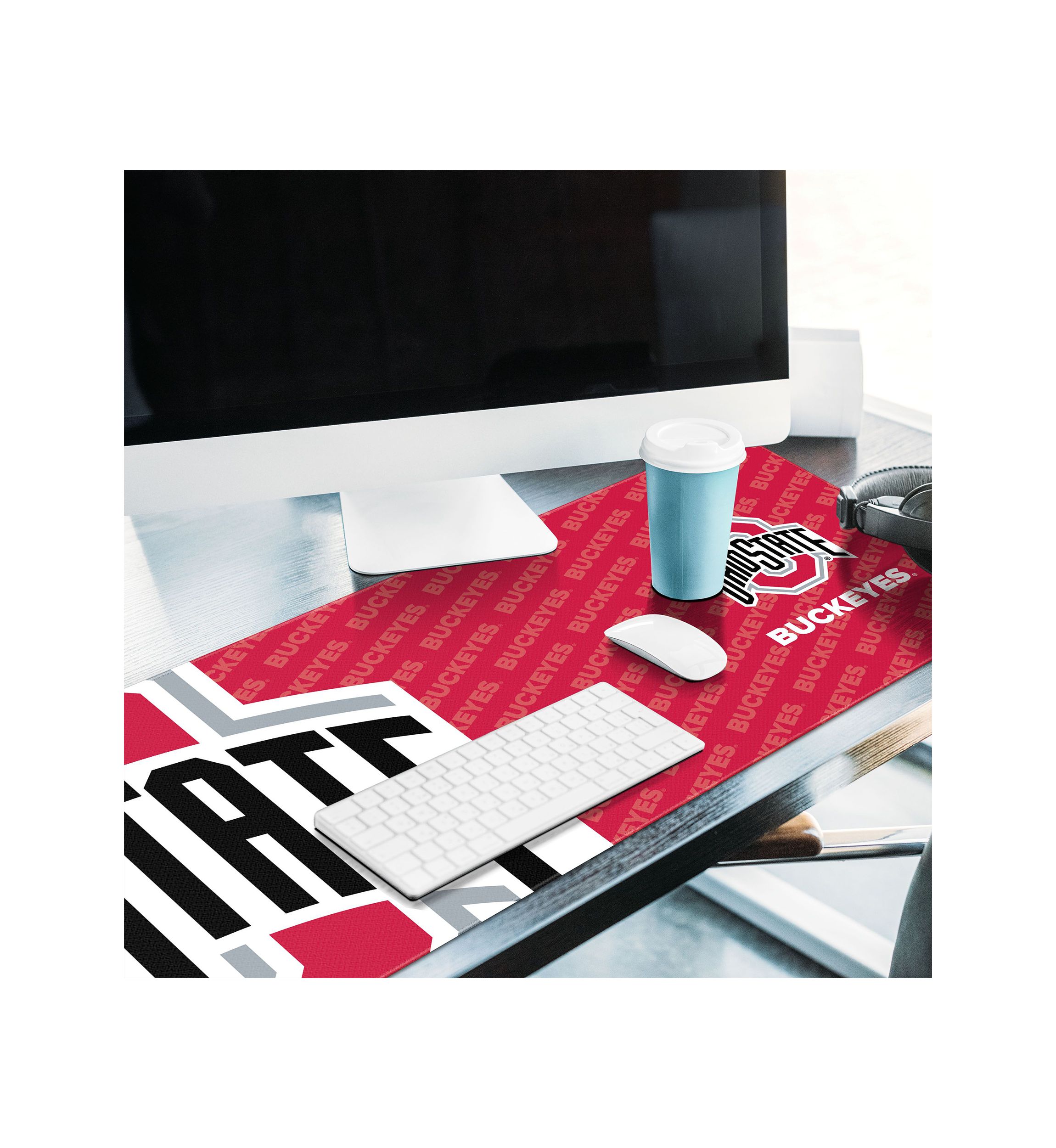 YouTheFan NCAA Ohio State Buckeyes Logo Series Desk Pad