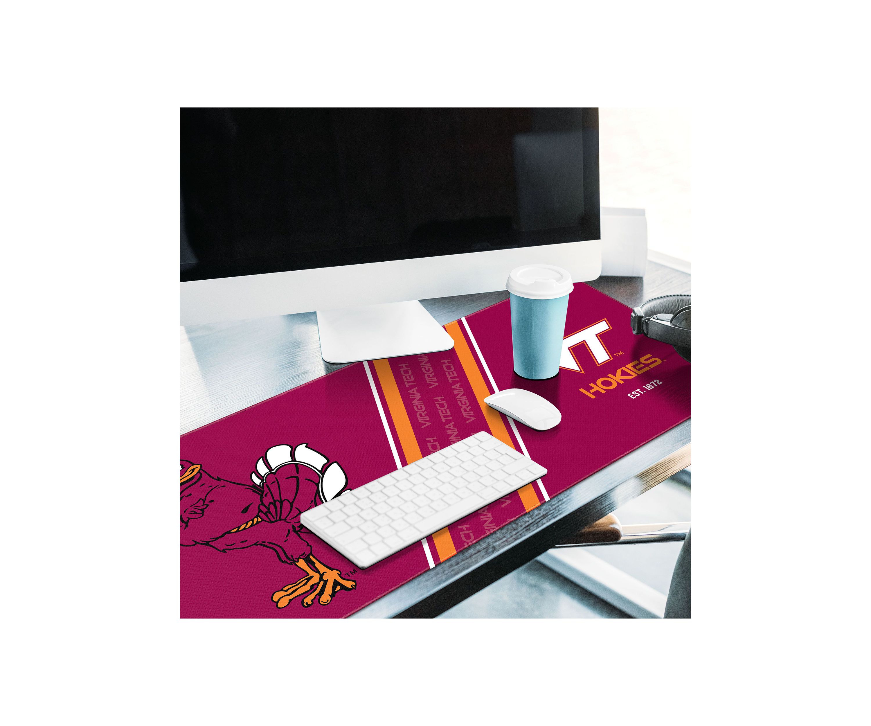 YouTheFan NCAA Virginia Tech Hokies Logo Series Desk Pad